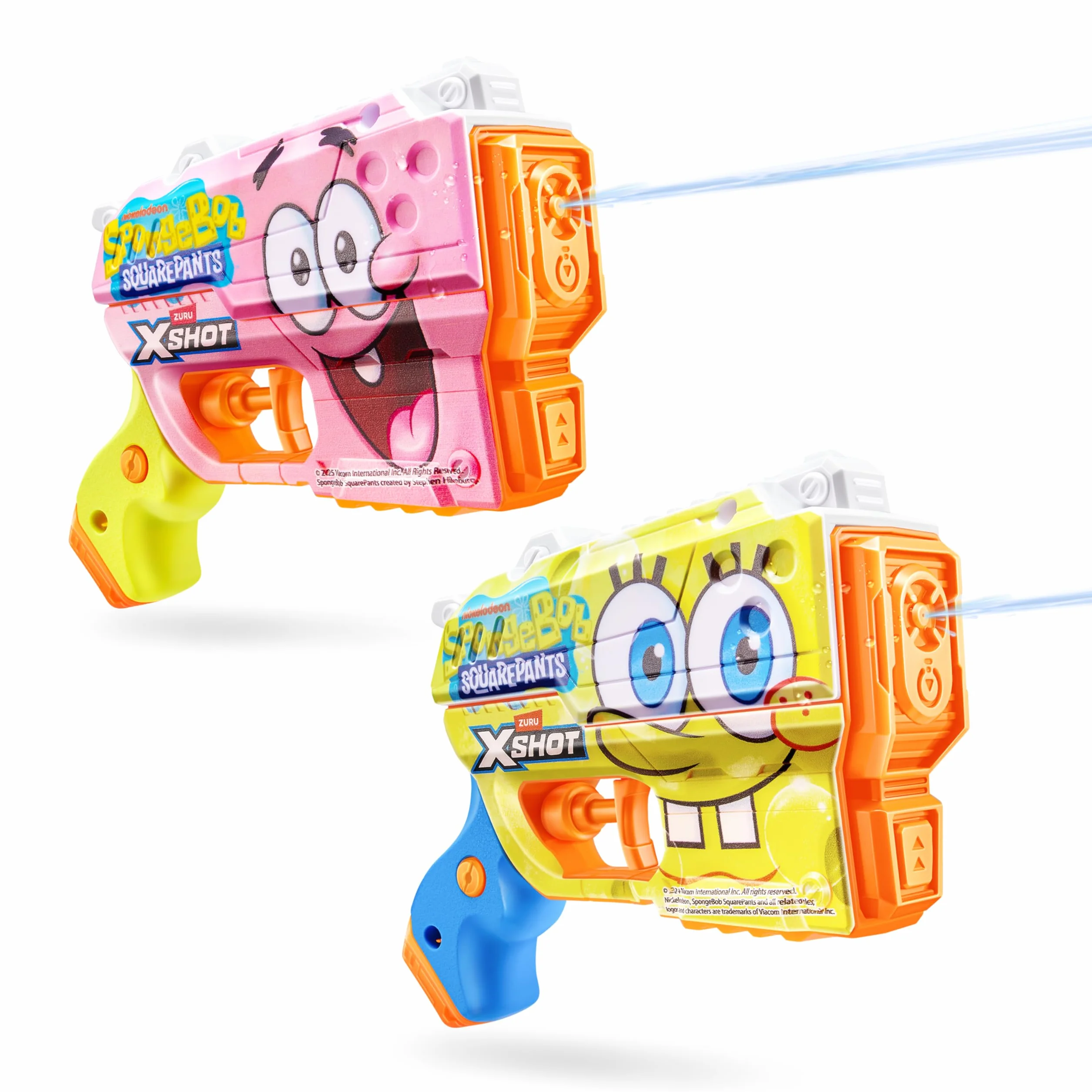 ZURU XSHOT WaterBob l'Eponge Junior Fast Fill Pistolet à Eau Lot de 2 9m 150ml