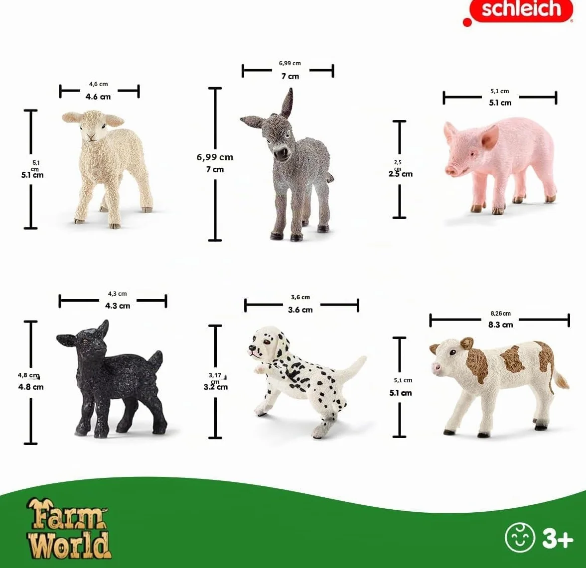 Schleich Farm World Set Animaux de la Ferme 77534 - Jouet de Ferme dès 3 Ans - Set de 6 pièces
