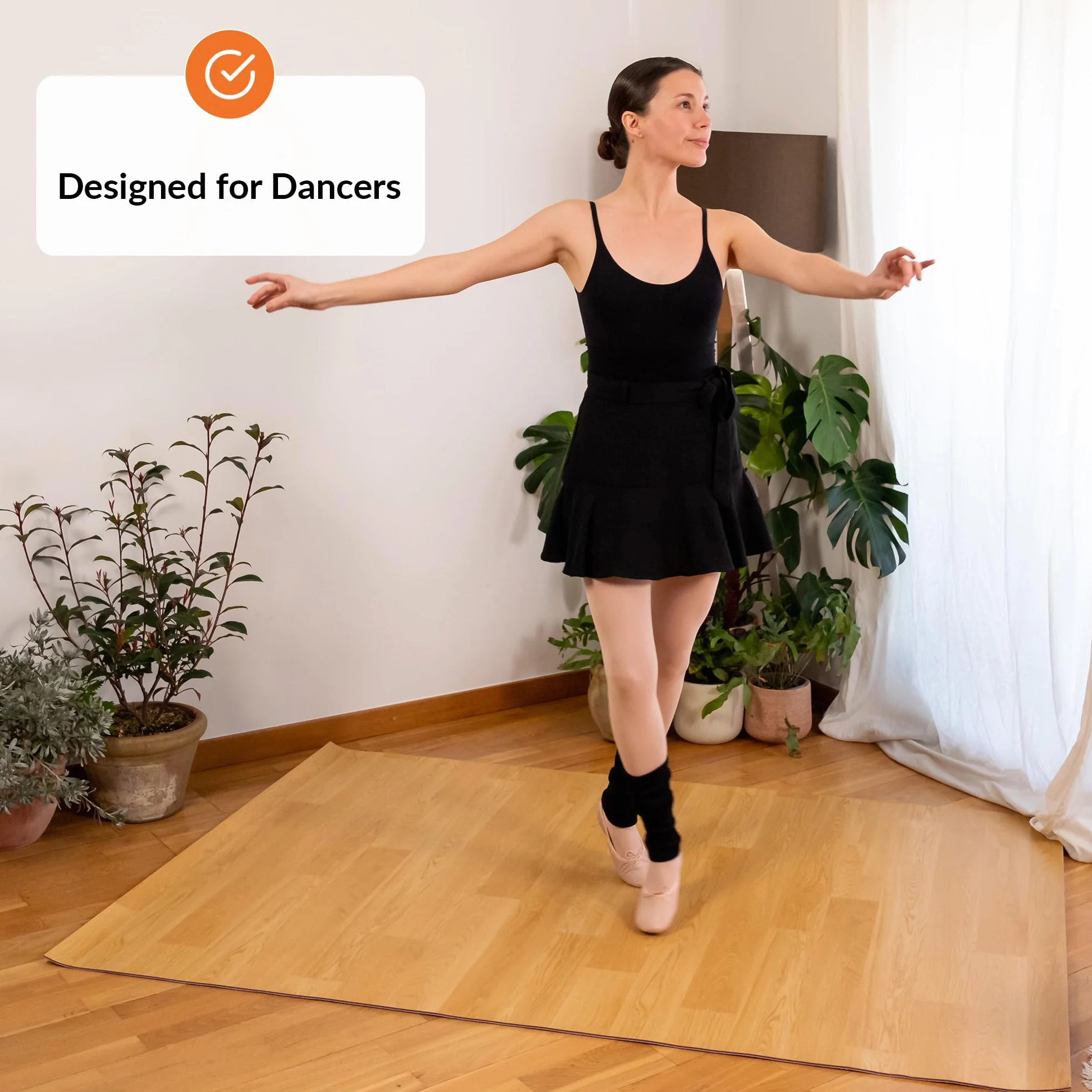 Tapis de Danse Marley Portable 183 x 122 cm PVC 5 mm pour Ballet Claquettes Irish Dance