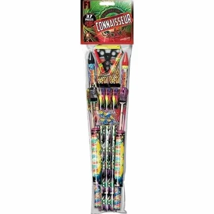 CONNAISSEUR® SPARKLERS CLUB Assortiment 36 Pétards Fusées 16 mm Coffret Feux d'Artifice F1 Usage Extérieur