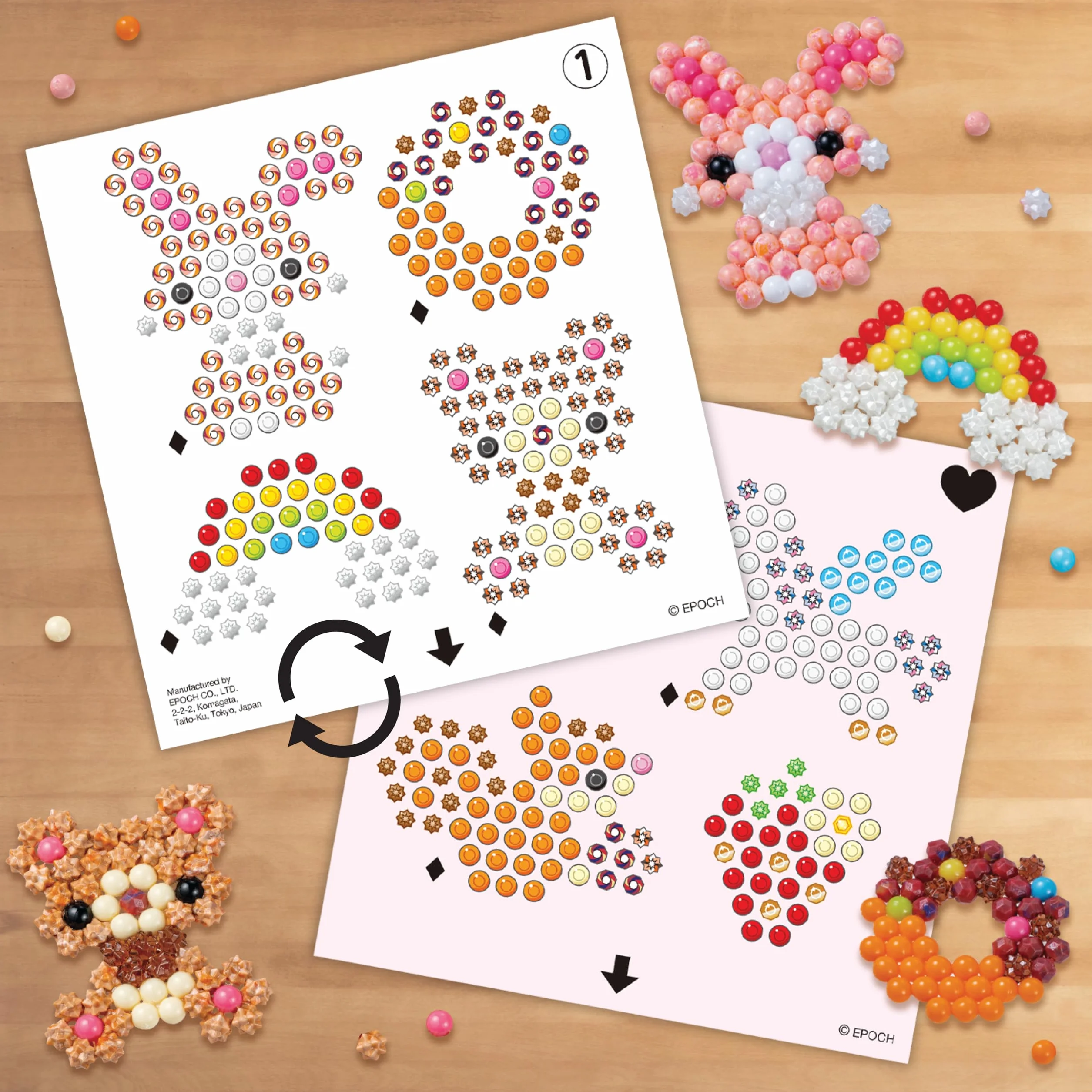 Aquabeads L'atelier d'initiation Kit de Loisirs créatifs Coffret de Perles Qui collent avec de l'eau Jouet Enfant 4 Ans 35087