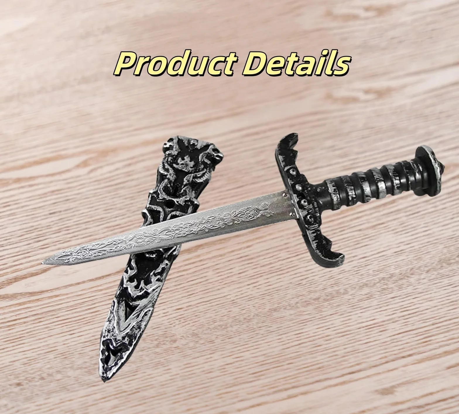 Épée Jouet Pirate en Plastique Non Tranchant, Accessoire Costume Fête, 2 Pièces