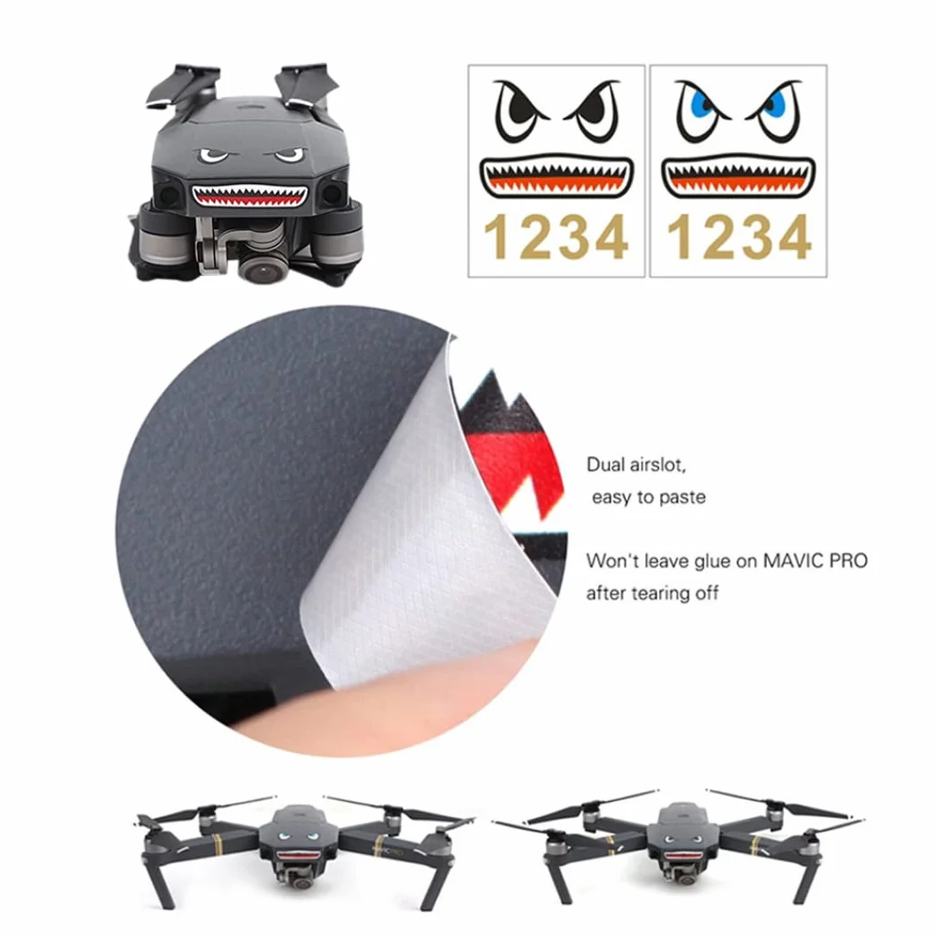 Autocollant Drone Poisson Cartoon Compatible Mavic 3 Mini se air 2s