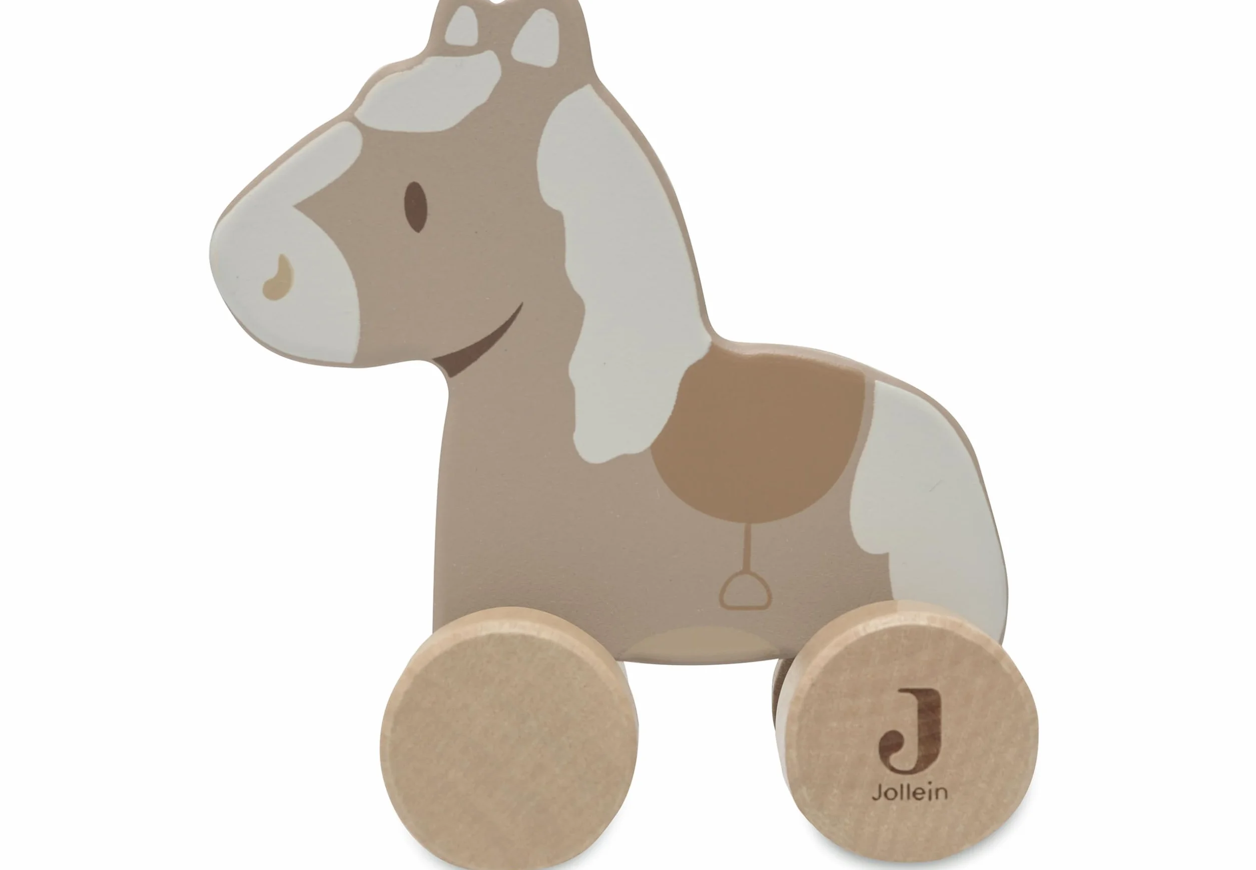 Jollein Jouet en Bois sur Roues Cheval