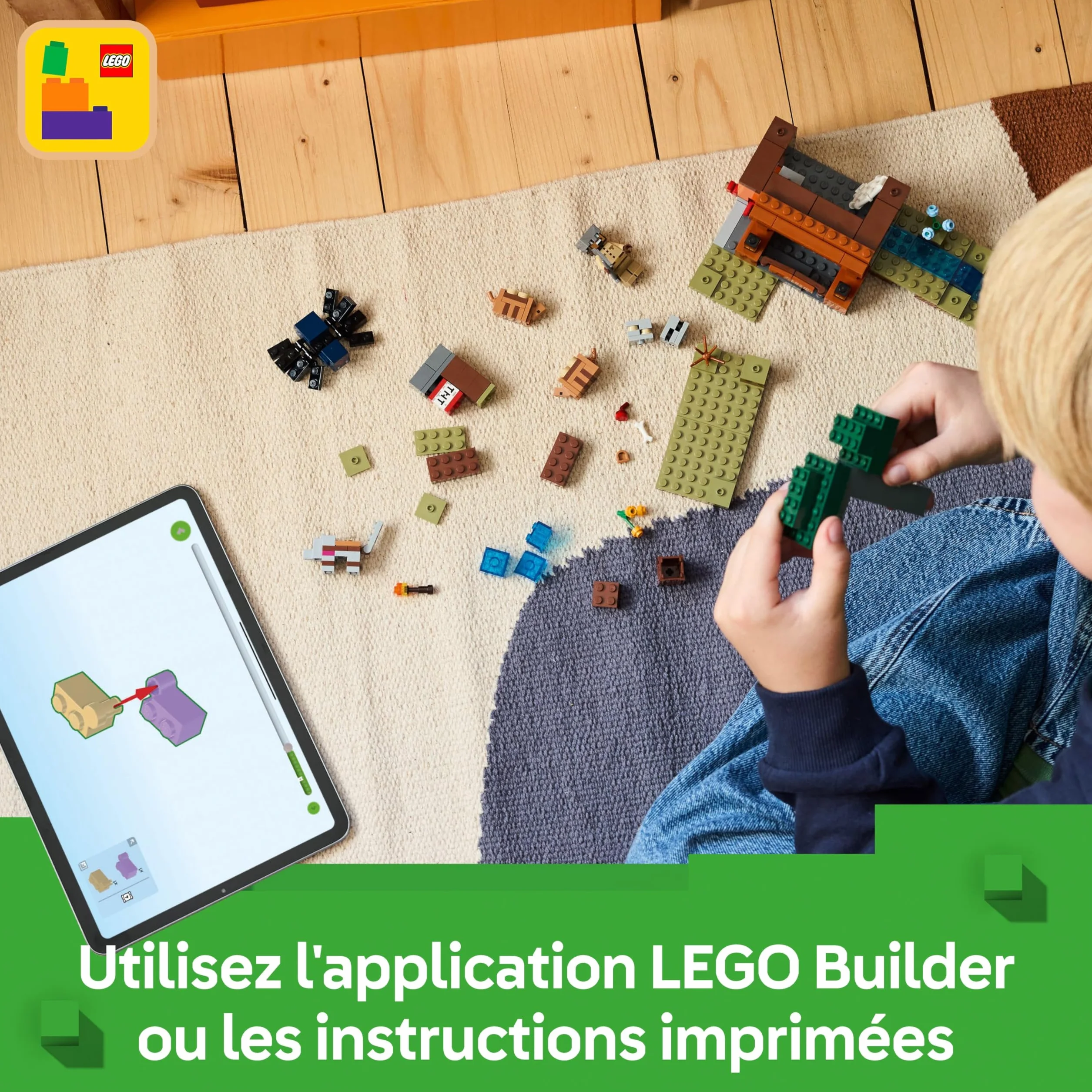 LEGO Minecraft L’Expédition dans la Mine du Tatou 21269 Jouet Interactif Figurines Araignée Venimeuse Loup TNT Cadeau 8 Ans
