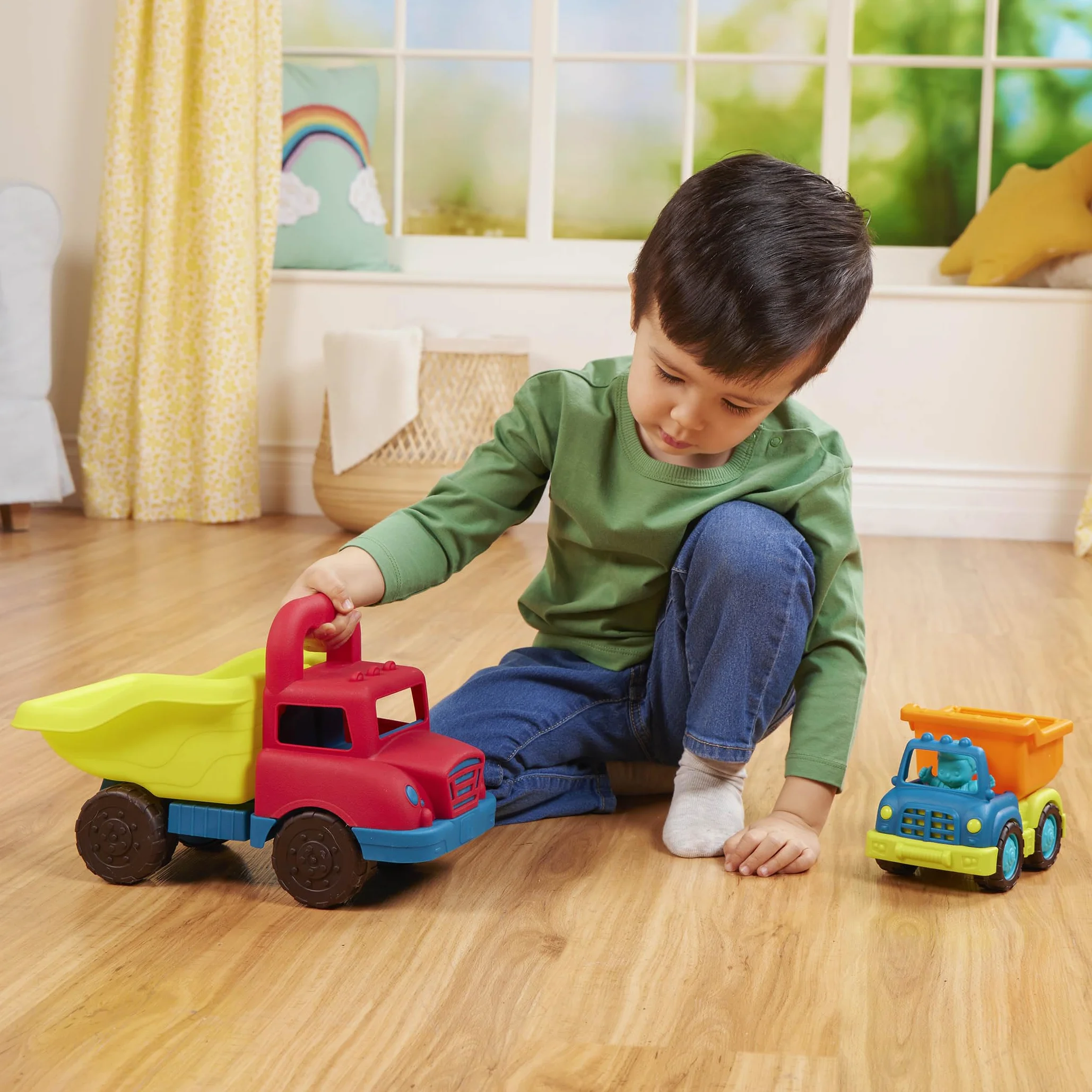 B. toys Ensemble de camions Grab-n-Go 2 camions-bennes Jouet pour tout-petits