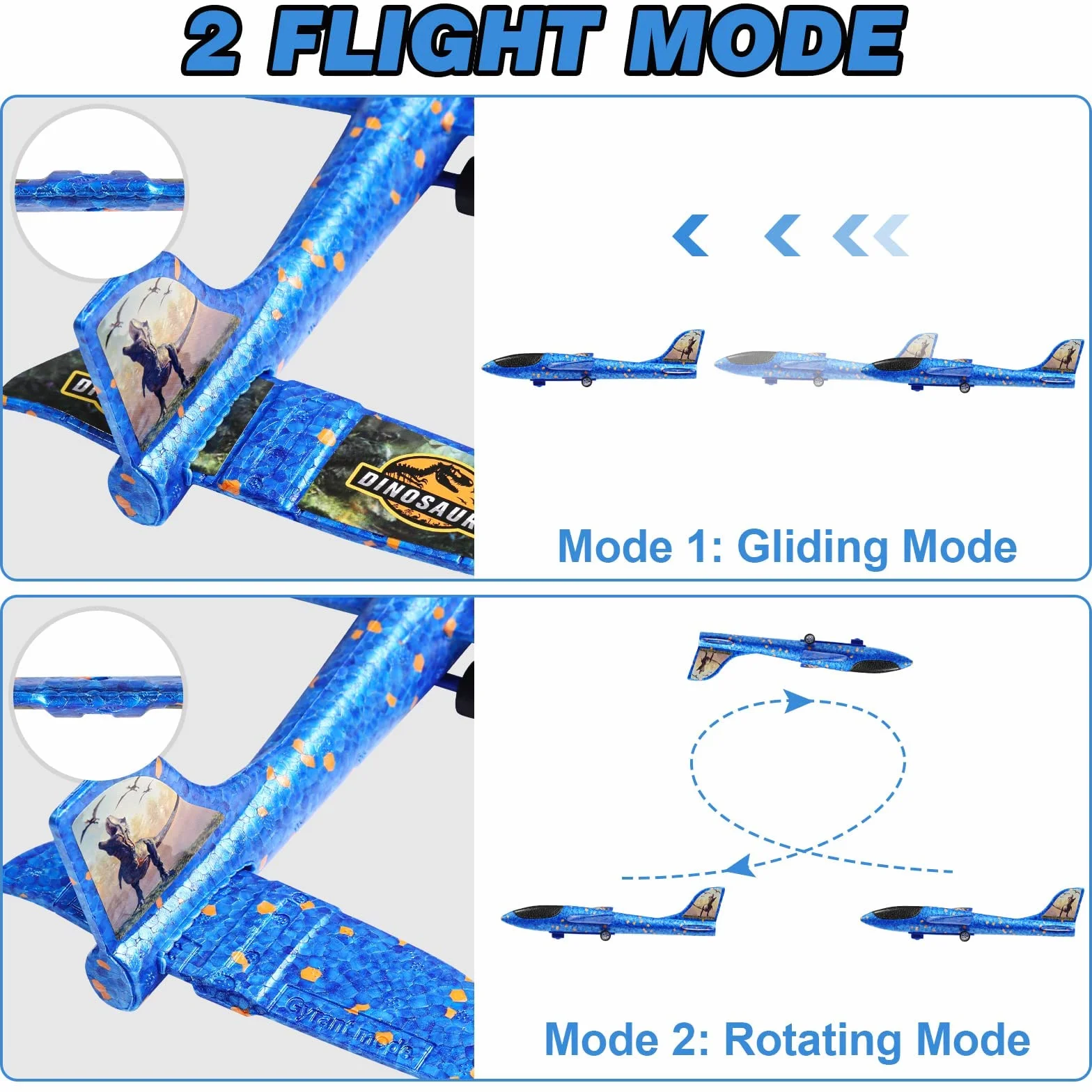 Joozmui Avion Polystyrene Planeur Jouet Garcon 3-9 Ans Exterieur Cadeau Anniversaire