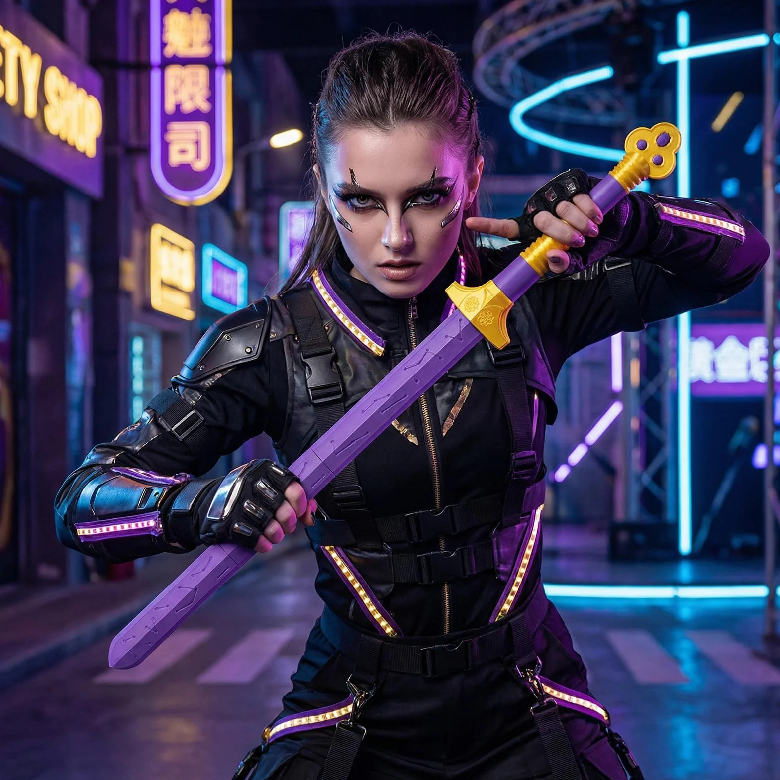 Épée Quatre Tigres Accessoires de Cosplay Anime pour Enfants