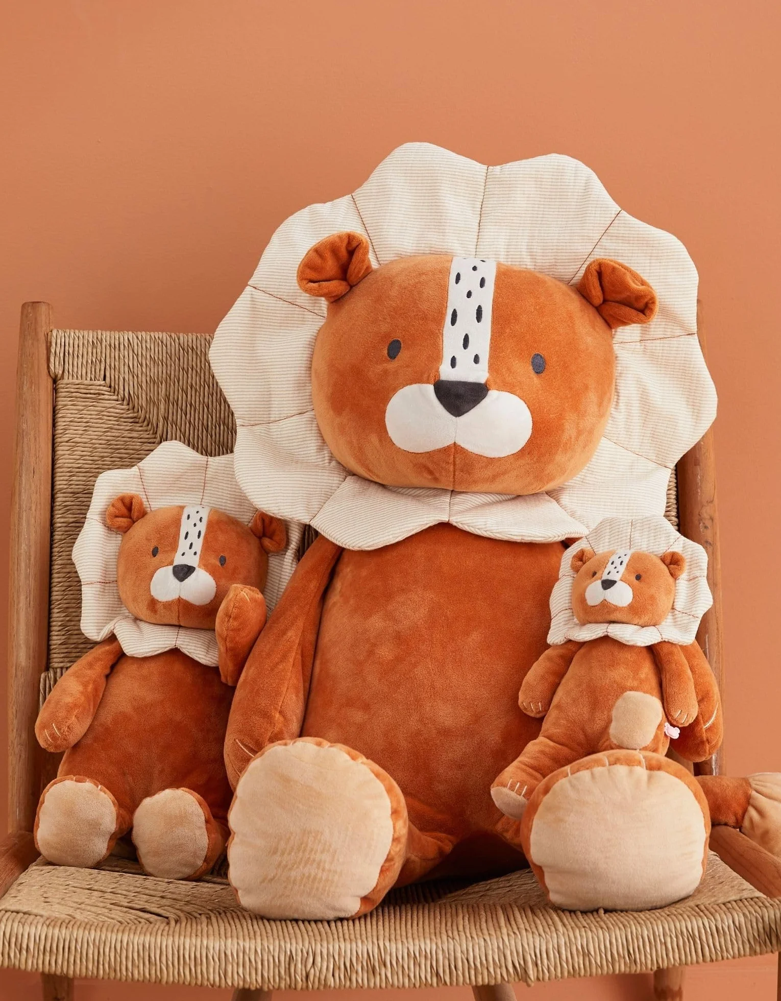 Noukie's Doudou Enfant Peluche Babou Doudou Coton Bio 40 cm Marron