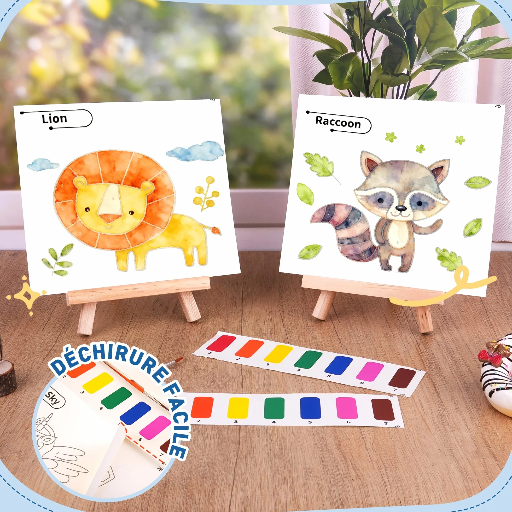 YPLUS Peinture avec Livres d'Eau pour Tout-Petits, Papier Aquarelle Enfants 1-4 Ans, Cadeau Artisanat avec Pinceau - Animaux
