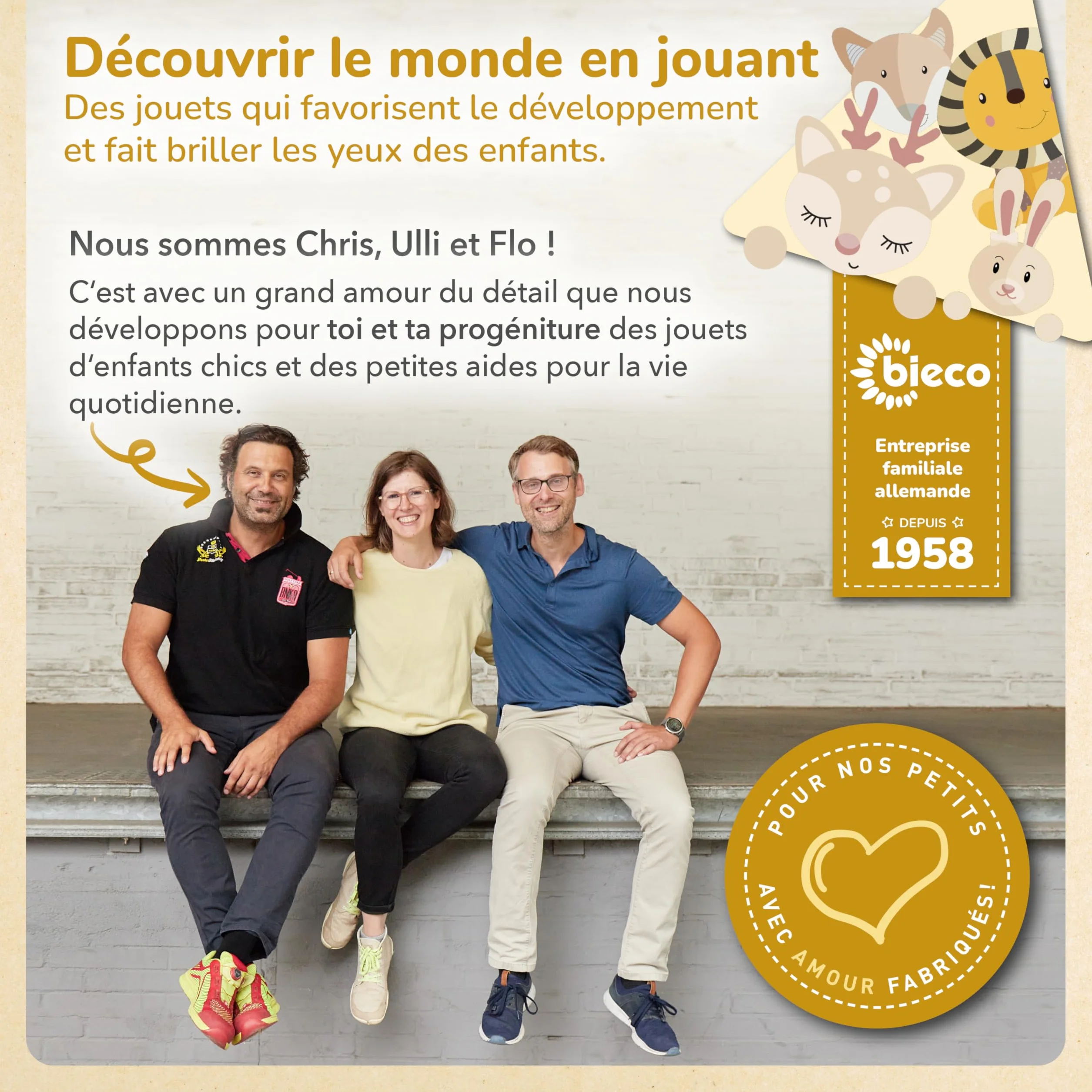 Bieco Lapin à bascule en peluche 60 cm avec ceinture de sécurité pour enfant dès 9 mois