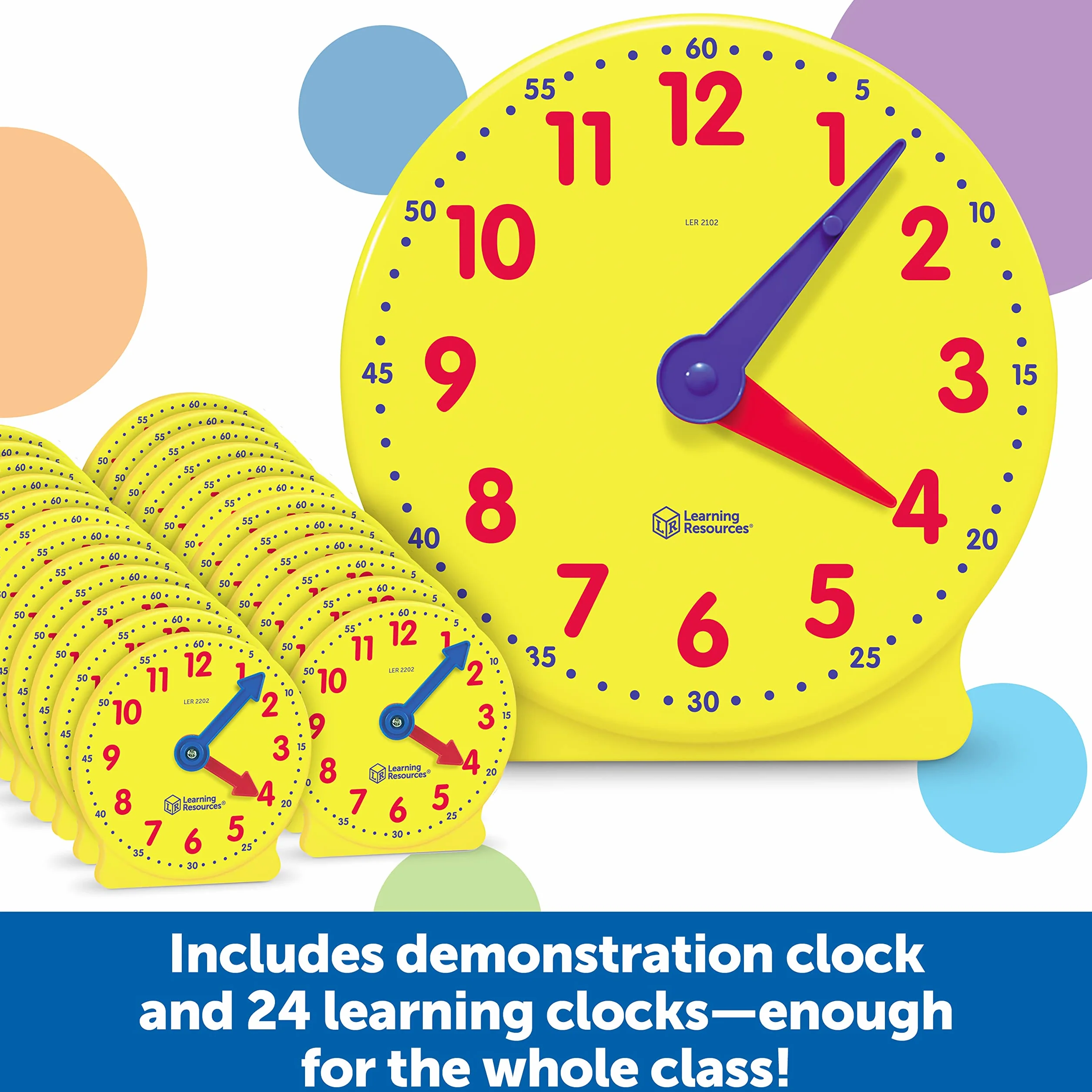 Learning Resources Kit d'Horloges Big Time pour la Classe LER2102