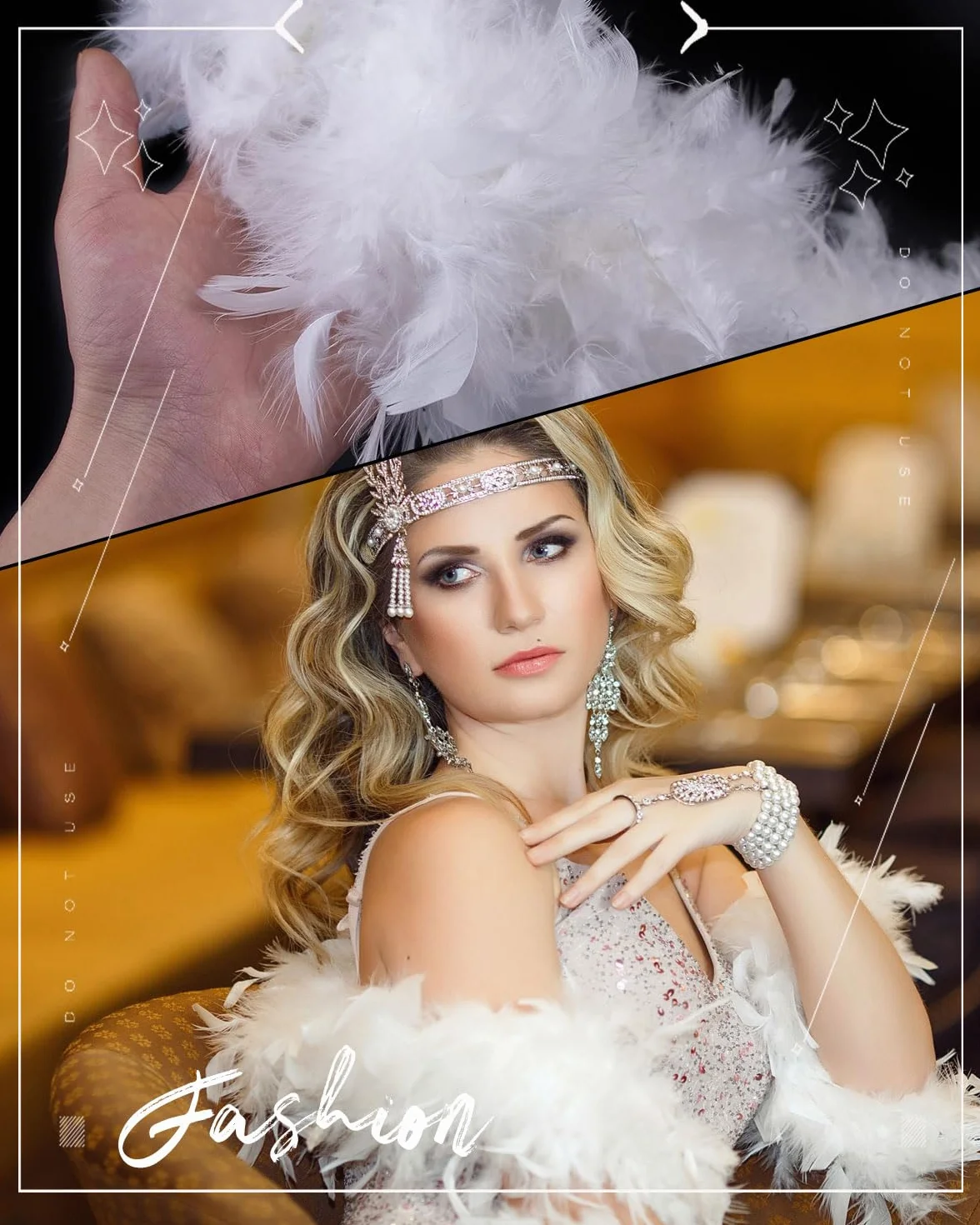 Boa en Plumes Blanc 120cm - Plume Boa pour Déguisement, Danse, Mariage, Fête, Cosplay, Halloween