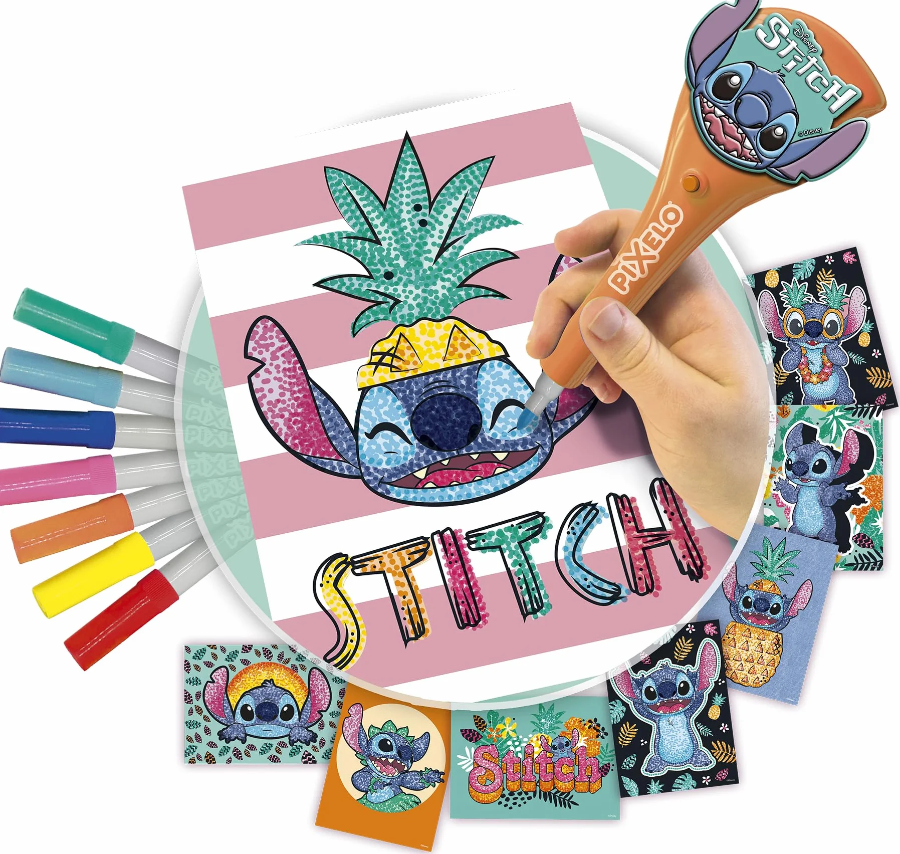 Lansay PIXELO Coffret Disney STITCH Crée Dessins Colorés Activité Créative Enfants 6 ans