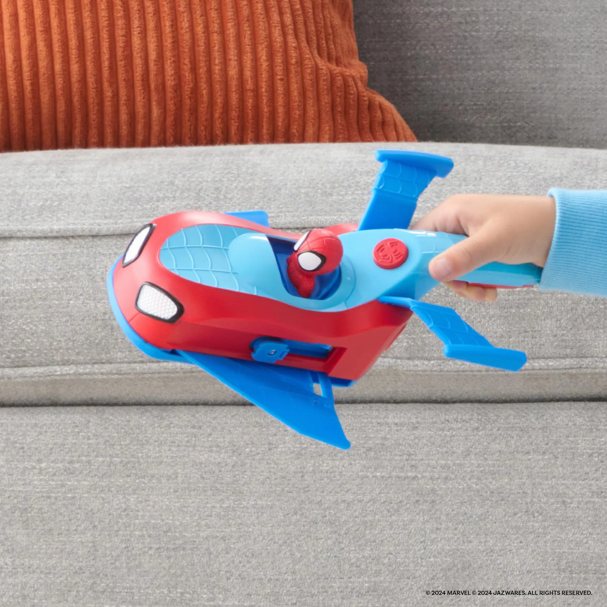 Marvel Spidey Team Split Racer – Véhicule 3 en 1 de 21,6 cm avec fléchettes et Effets sonores