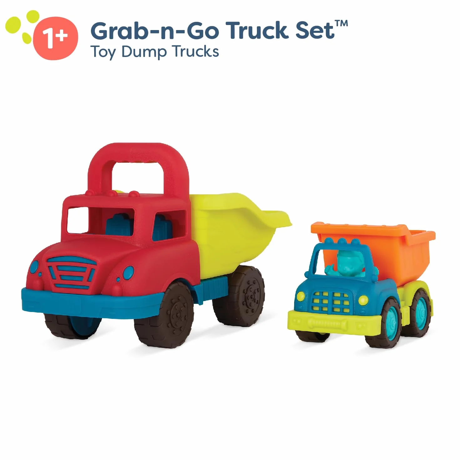 B. toys Ensemble de camions Grab-n-Go 2 camions-bennes Jouet pour tout-petits