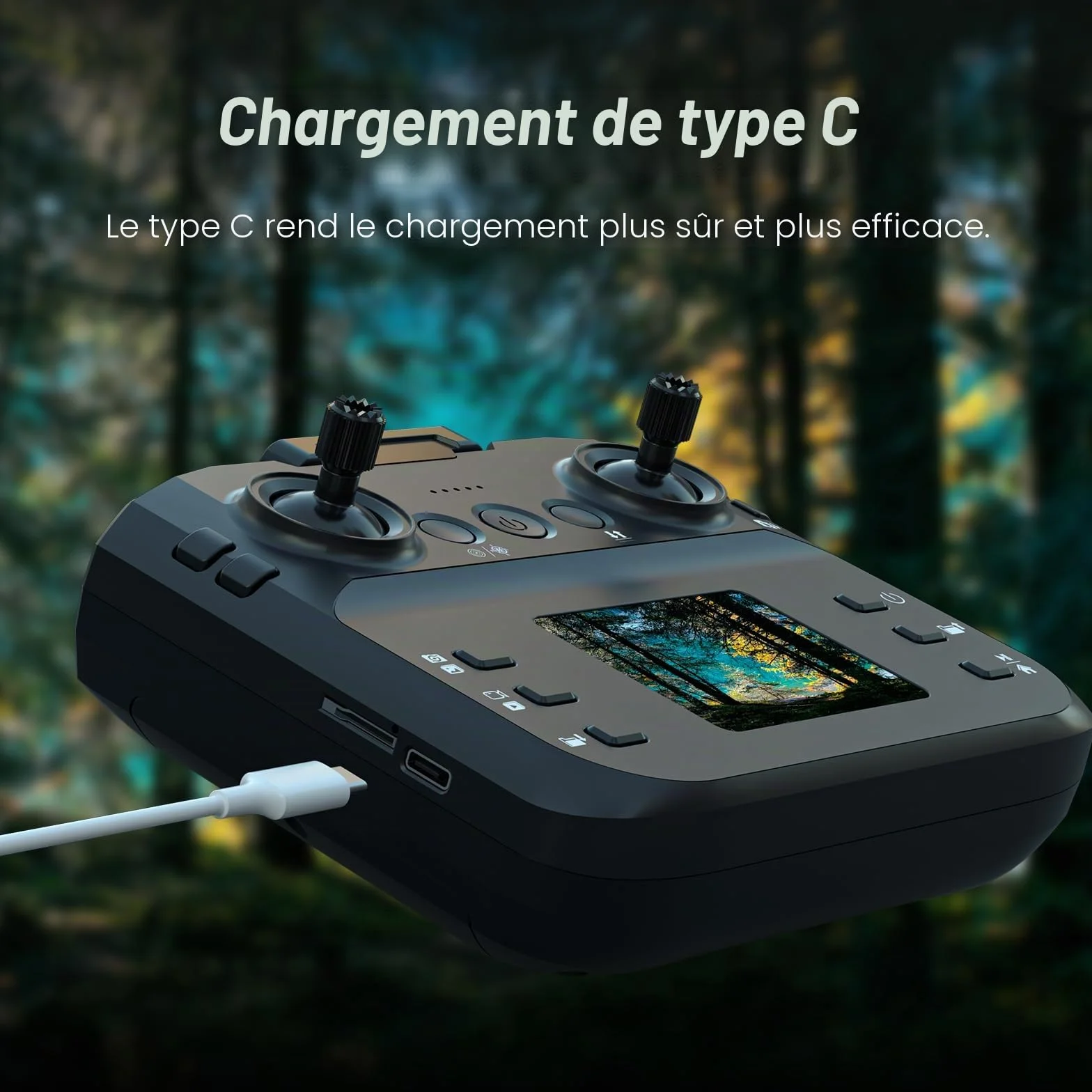 F417PRO Drone avec Caméra 1080P, Mini Drone Double Objectif 90°, LED, Flux Optique, Batterie Modulaire, Sacoche