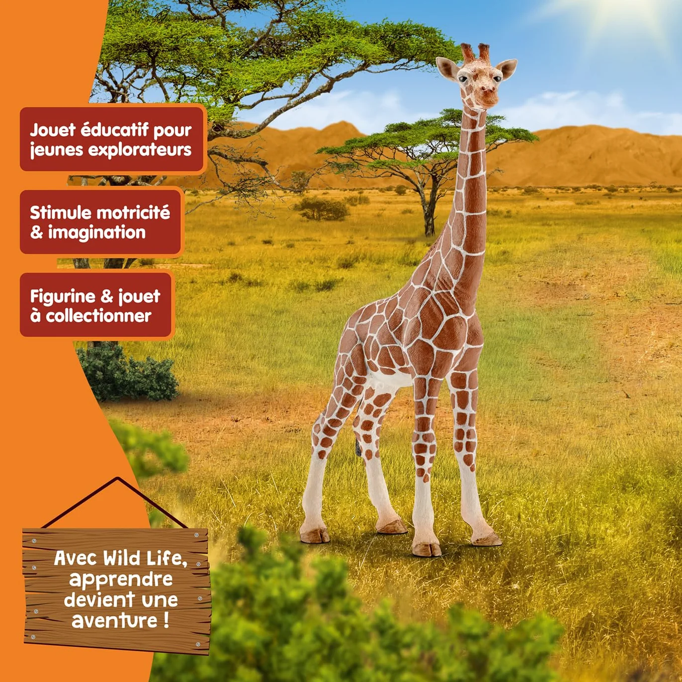 Schleich Wild Life Girafe Femelle 14750 Figurine Animale réaliste Jouet de Zoo 9 x 4 x 17 cm