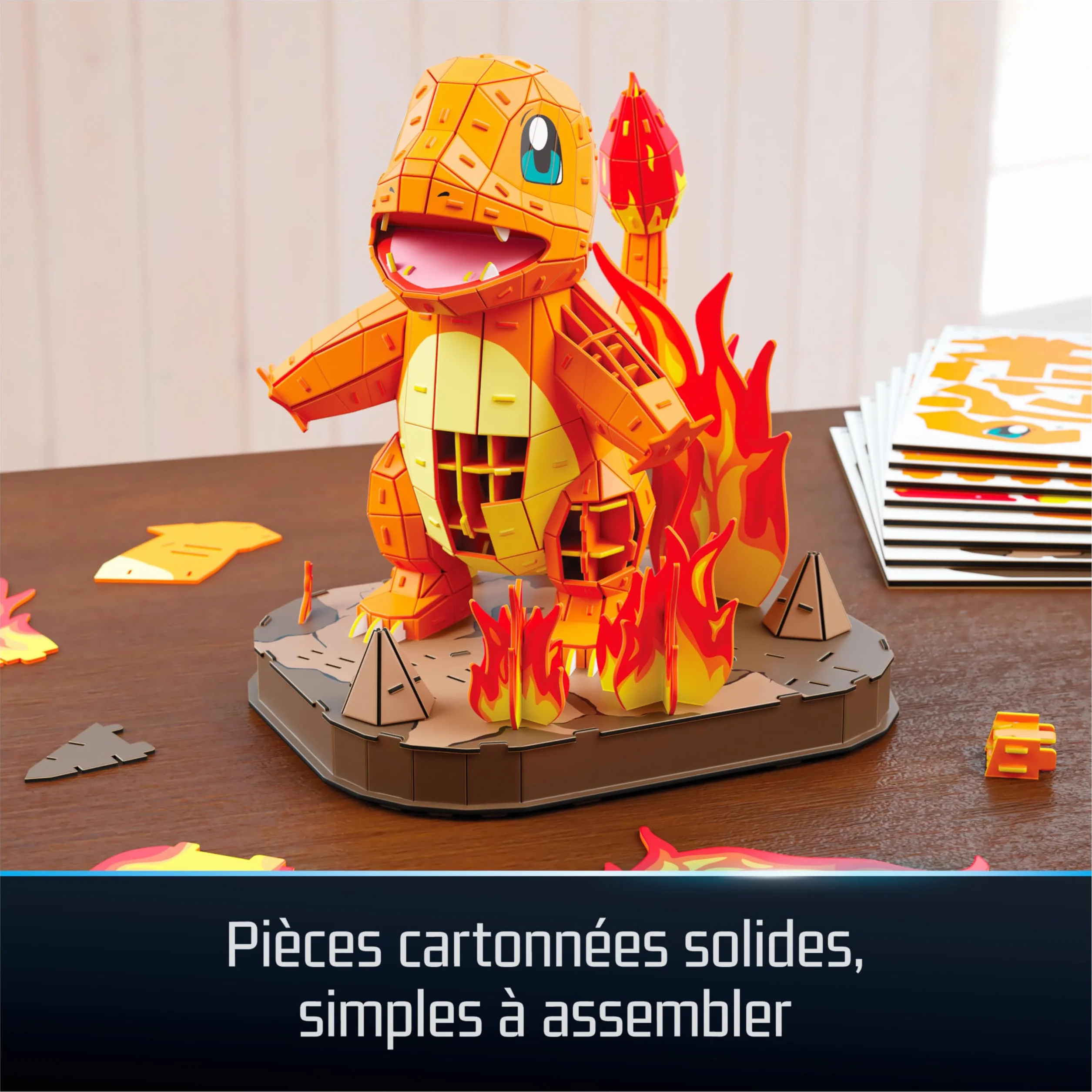 4D Build Puzzle 3D Pokémon Maquette Salamèche 241 Pièces Jeu De Construction Adulte Enfant 12 Ans Et +