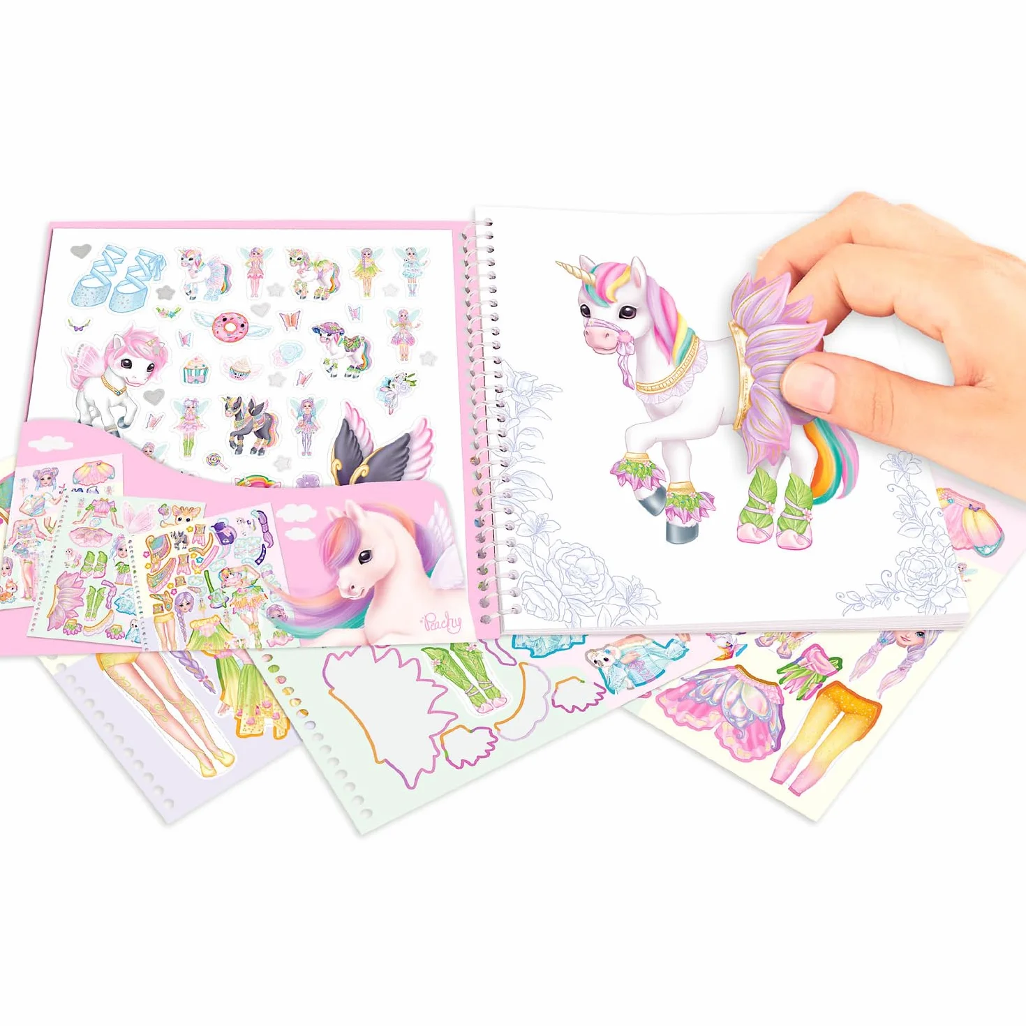 Depesche Ylvi Dress Me Up - Livre d'autocollants Licornes, 24 Pages, 11 Feuilles