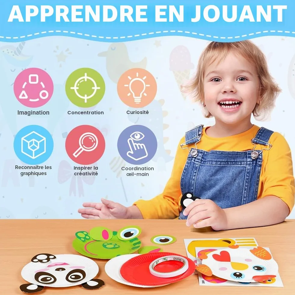 Kit DIY Activité Manuelle Enfant 3-10 Ans, Jeux Créatifs Fille Garçon, Cadeau Halloween Noël