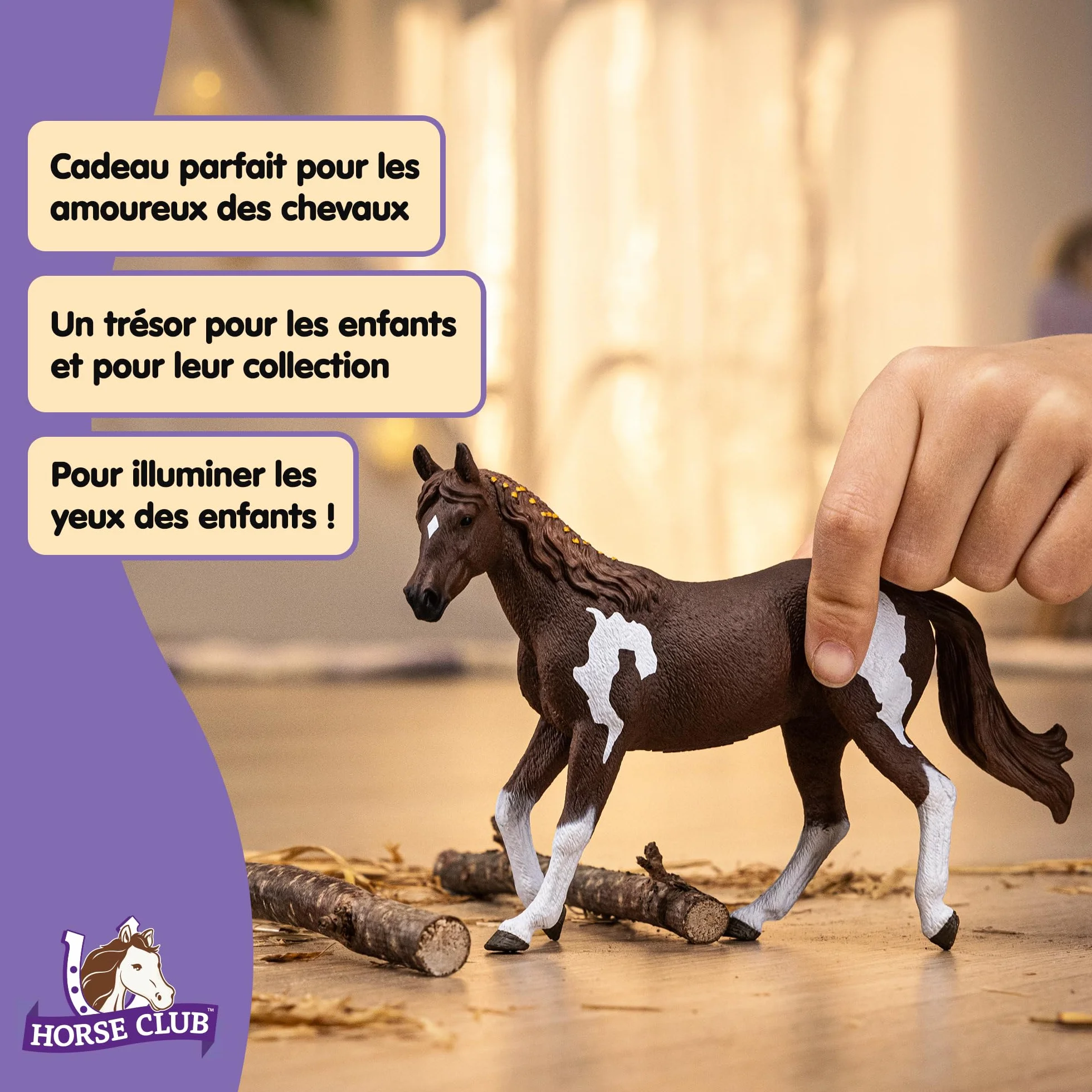 Schleich Horse Club Figurine Jument Paint Horse 14901 Jouet Chevaux 5 Ans 4 x 15 x 11 cm