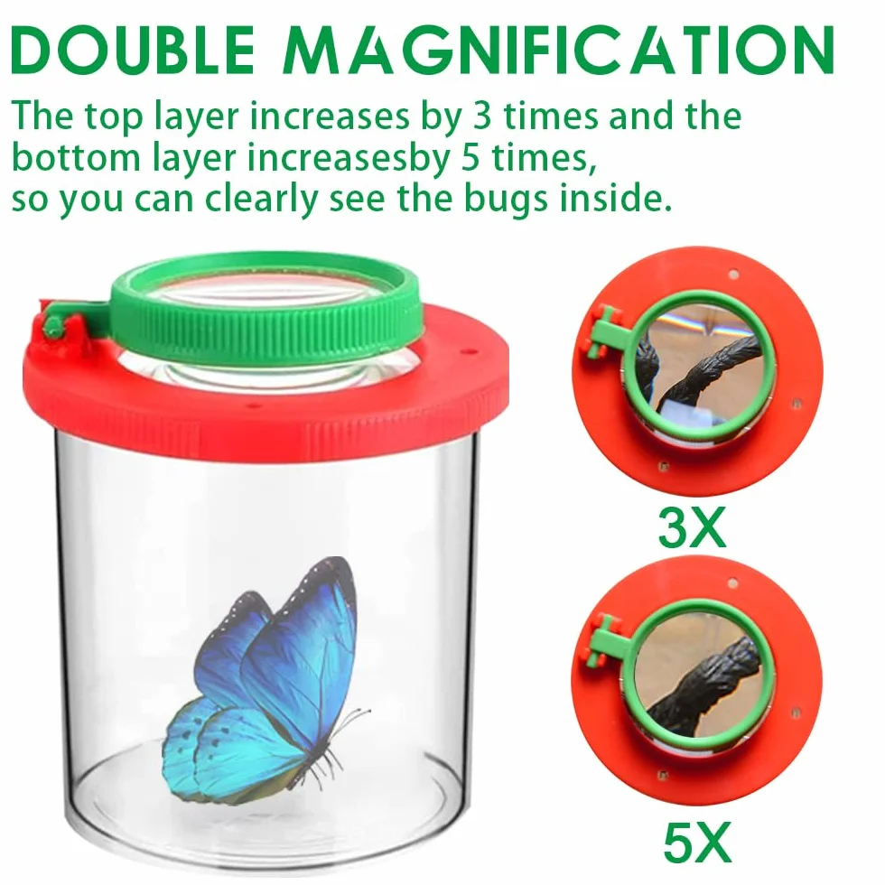Boite à Insectes pour Enfant 12 Pièces avec Loupe Attrape Insectes et Pince à Épiler