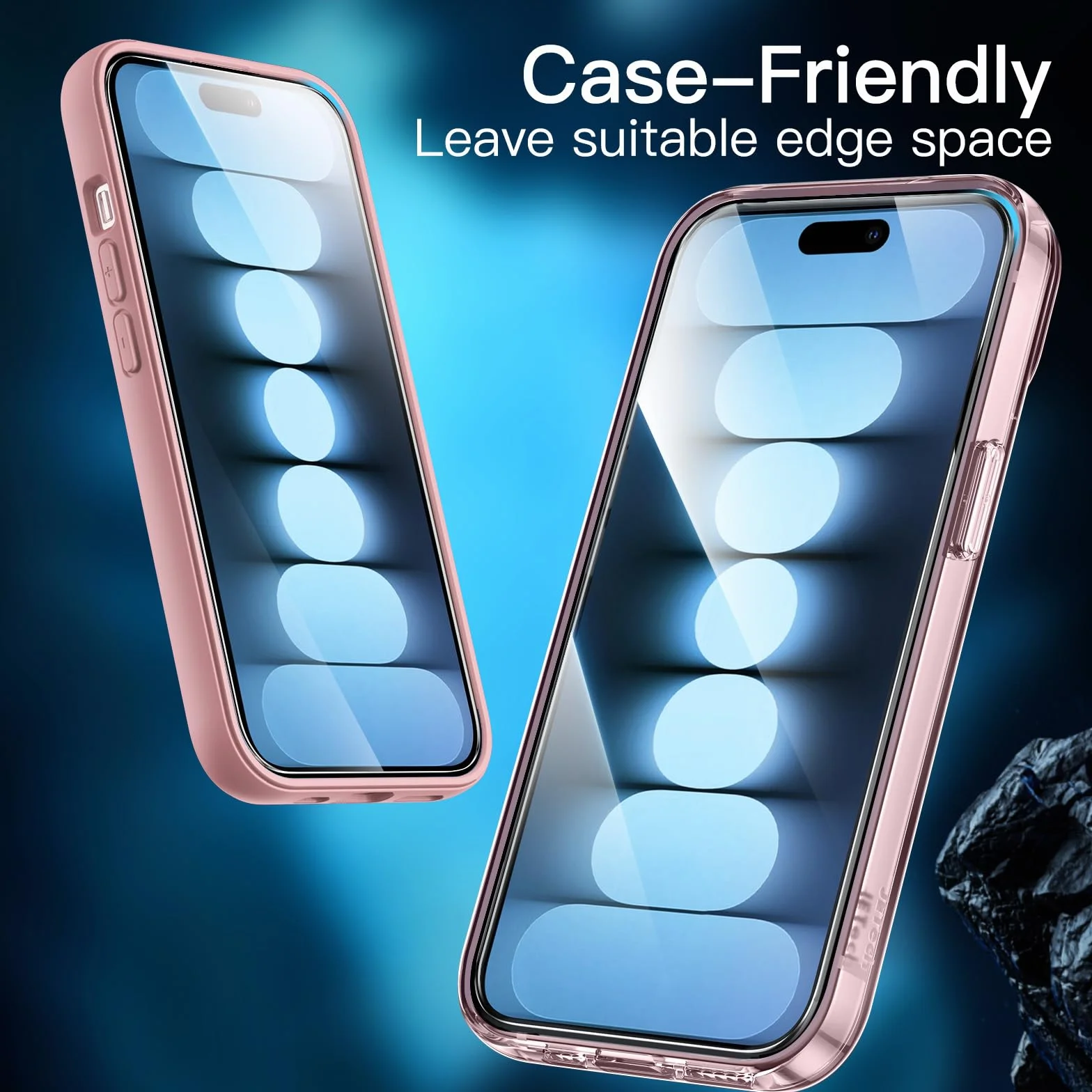 JETech Protection D'écran pour iPhone 15 6,1 Pouces, Film en Verre Trempé, Lot de 2