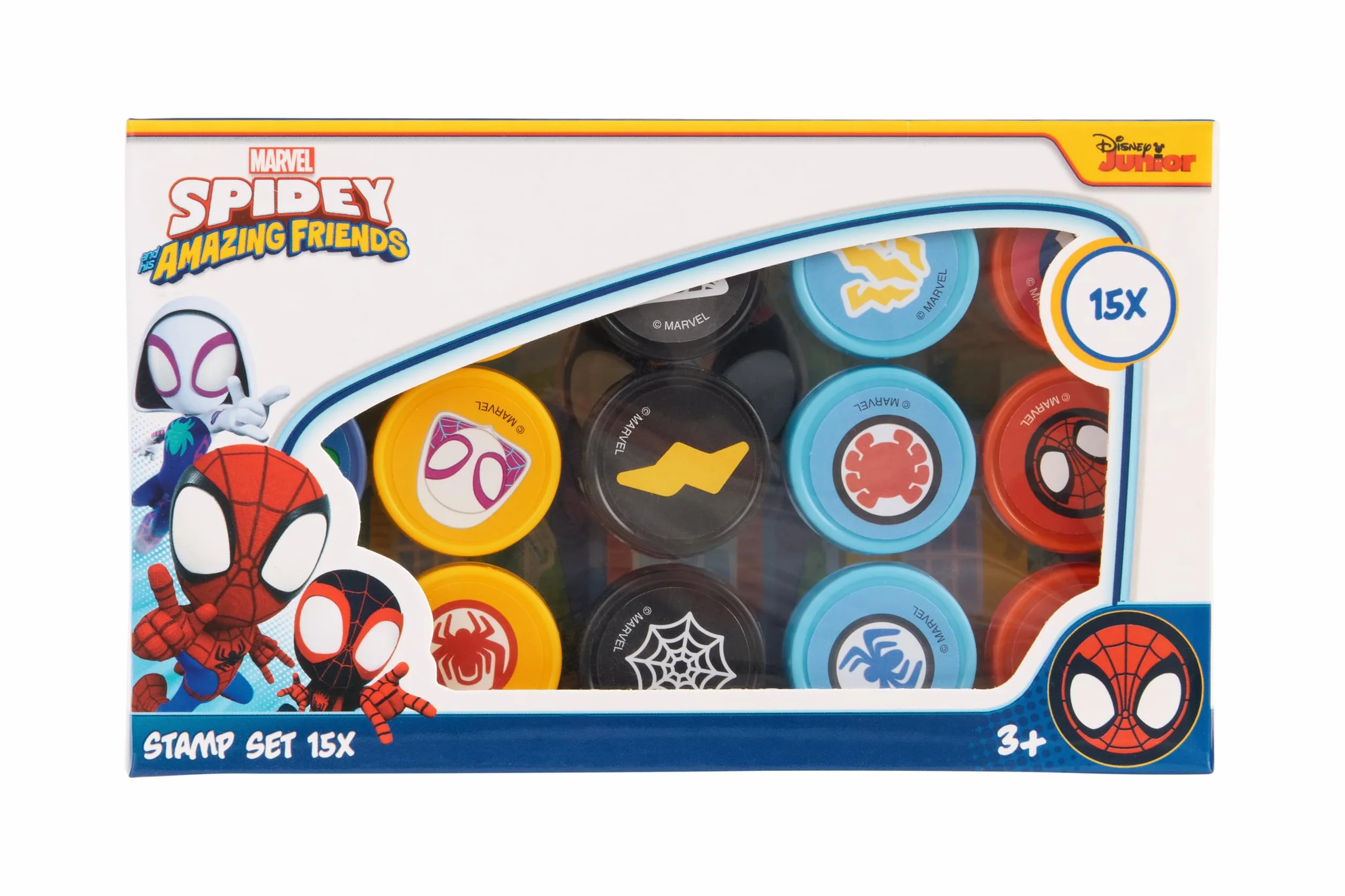 Marvel Spidey et ses super amis Lot de 15 tampons Kit de bricolage pour enfants à partir de 3 ans