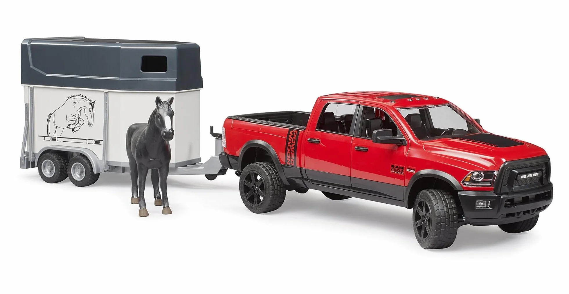 Bruder 02501 RAM 2500 Power Wagon avec van et cheval véhicule tout-terrain