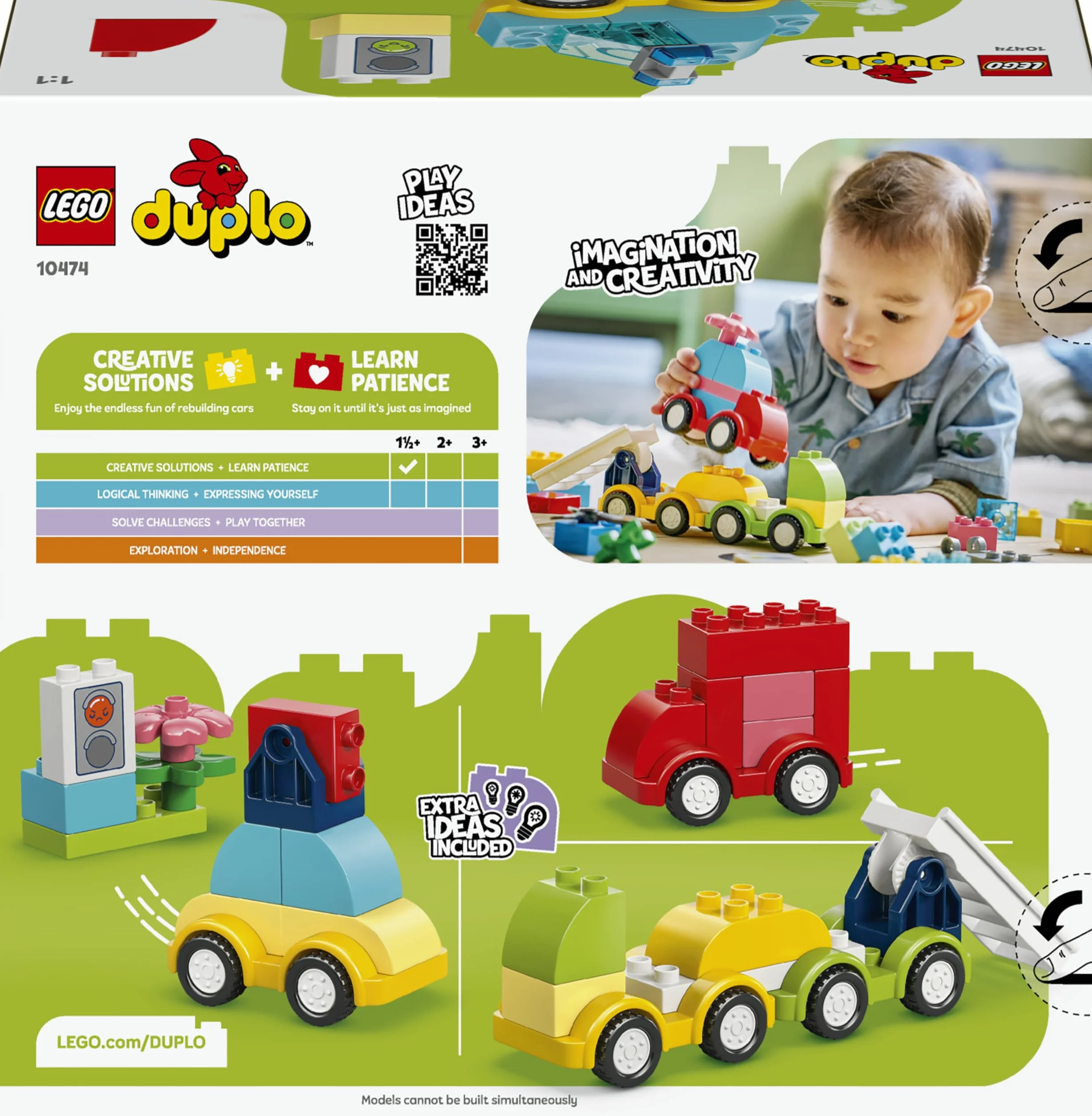 LEGO Duplo My First Les Véhicules Créatifs Jouet Éducatif Tri des Couleurs Voiture Camion 10474