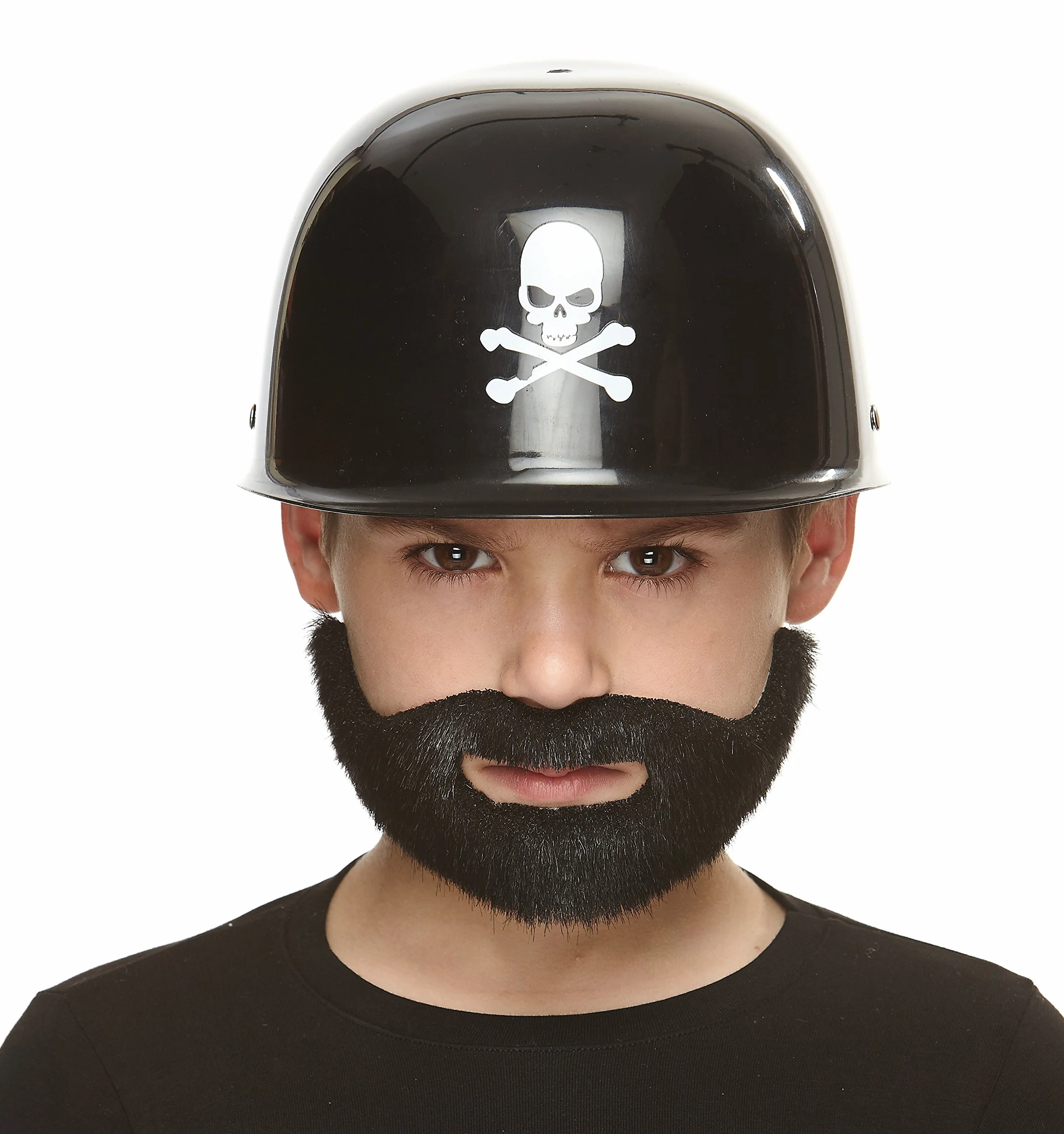 Mustaches Auto-Adhésives Fausse Barbe Noire Brillante