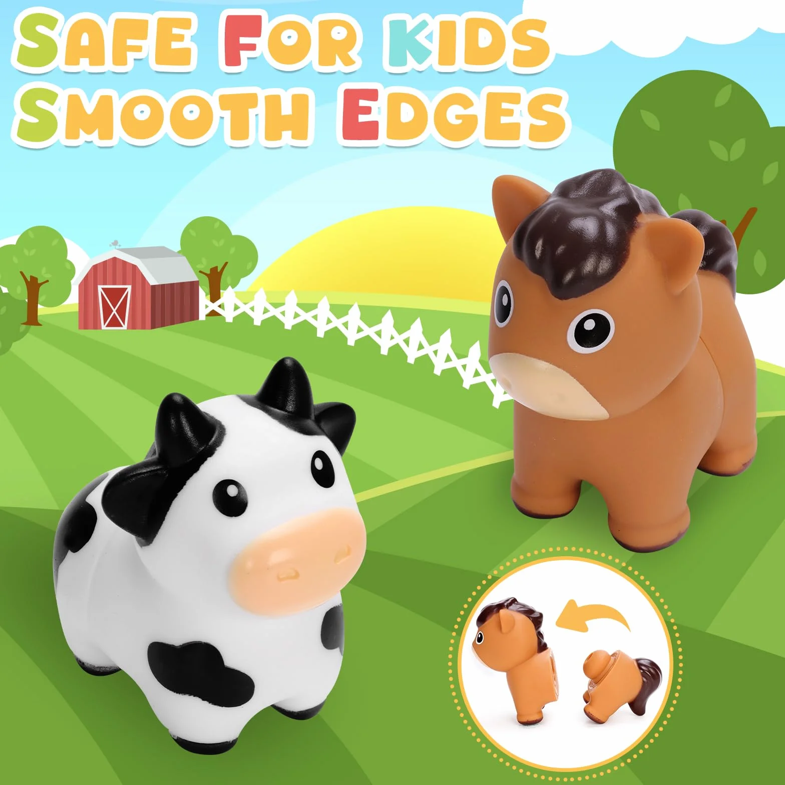 Jouets Montessori Enfants 1 2 3 Ans Jeux Tri Animaux Ferme Empilage Apprentissage Cadeau Filles