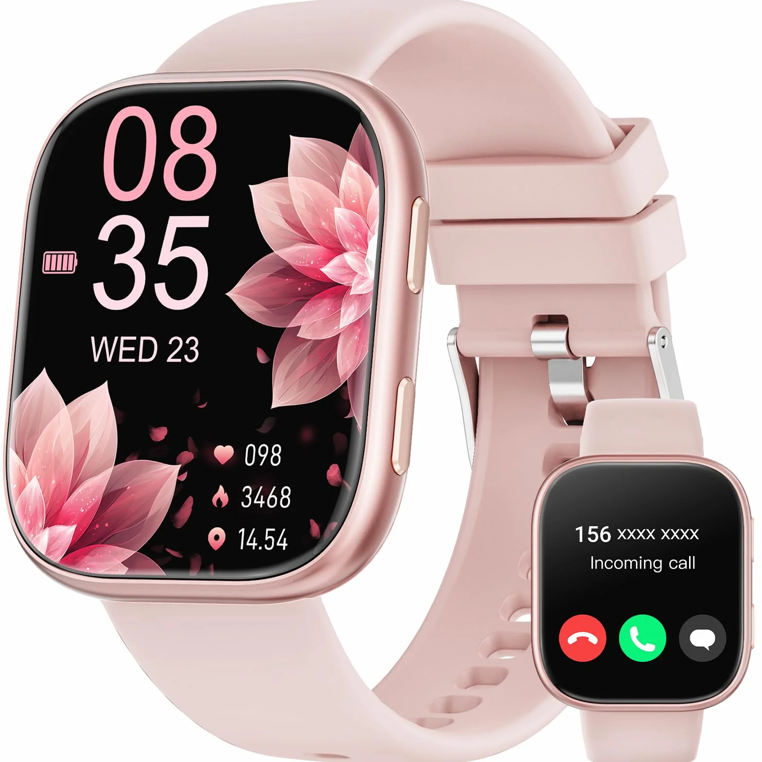 Mingtawn Montre Connectée 1.83" HD Smartwatch IP68 Etanche Fréquence Cardiaque SpO2 Fitness Tracker iOS Android