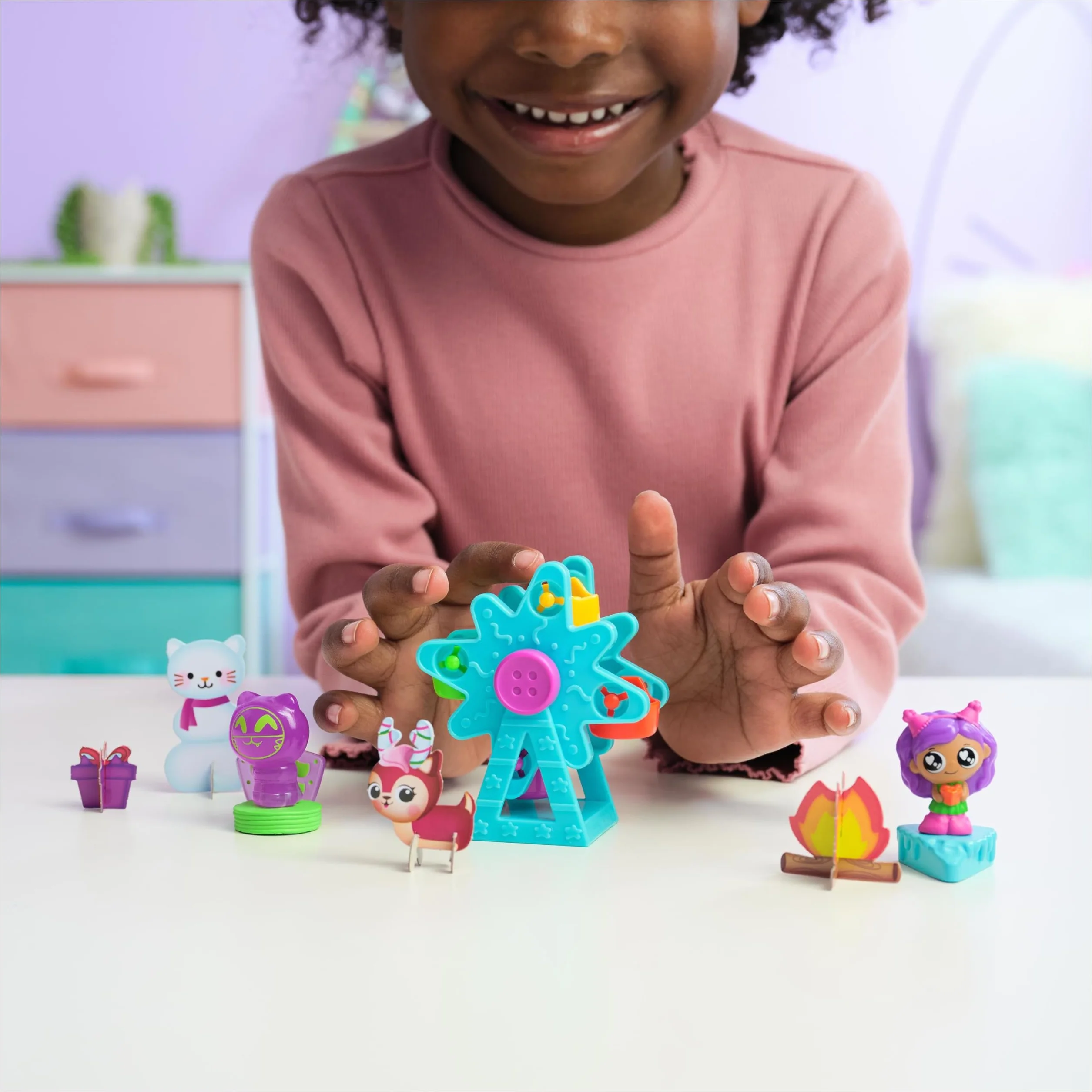 Gabby et la Maison Magique Calendrier de l’Avent 2024 Noël 24 Surprises Figurines Accessoires Jouet Enfant 3 Ans+