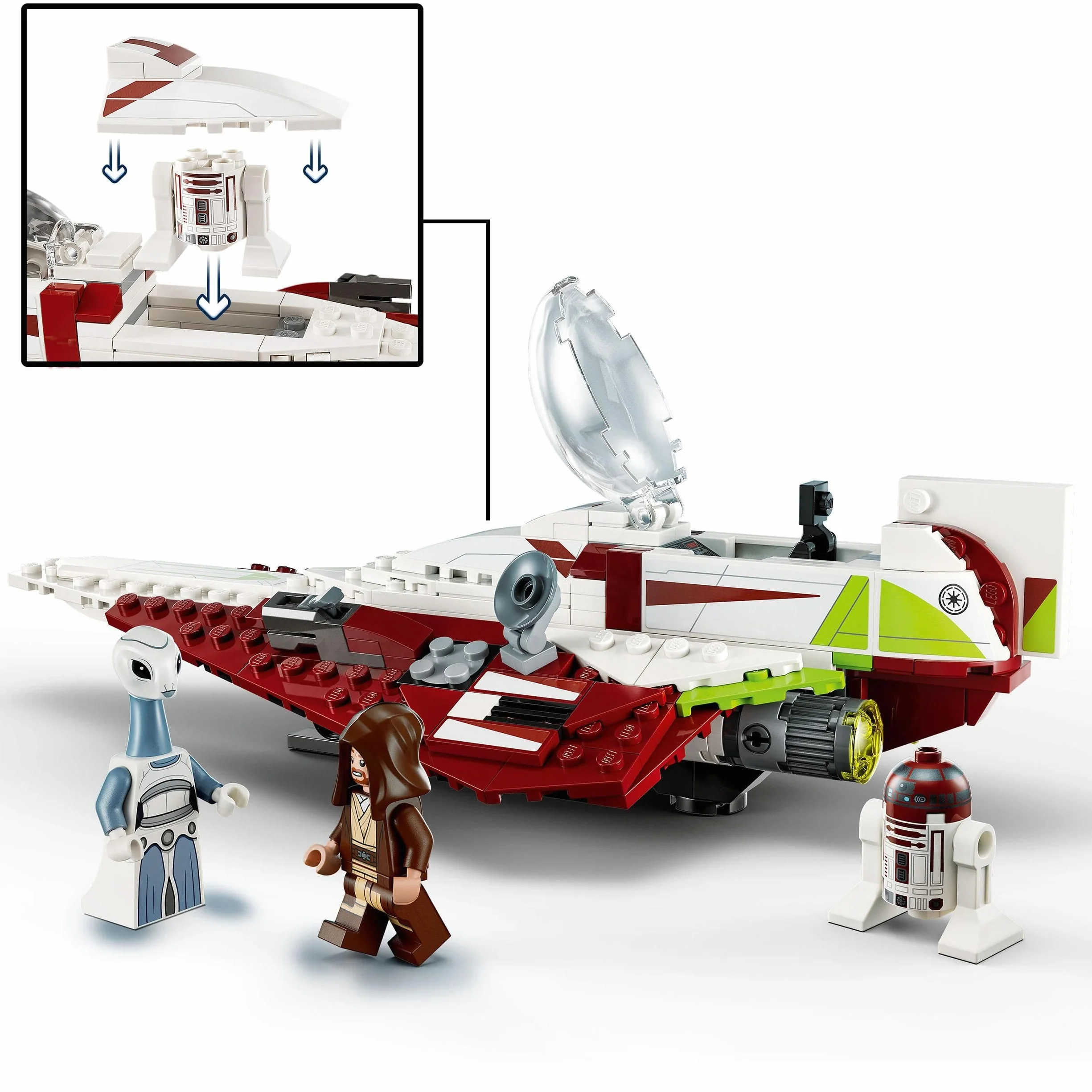 LEGO Star Wars 75333 Le Chasseur Jedi d’Obi-Wan Kenobi avec Minifigurine Taun We et Sabre Laser