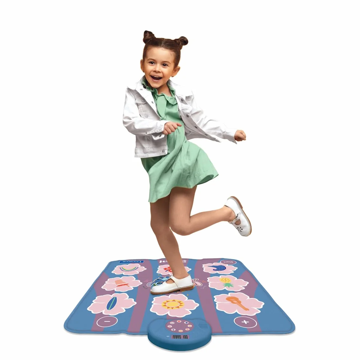 Lexibook Disney Stitch Tapis de Danse électronique Bluetooth Lumineux 6 Modes de Jeu Rose DM10DLXB