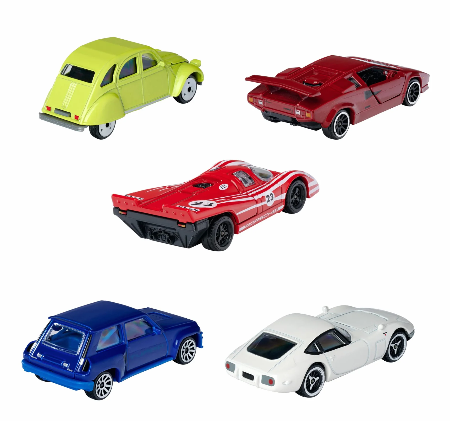 Smoby Majorette Vintage Giftpack Voitures Miniatures en Métal Coffret 5 Véhicules 1/64ème