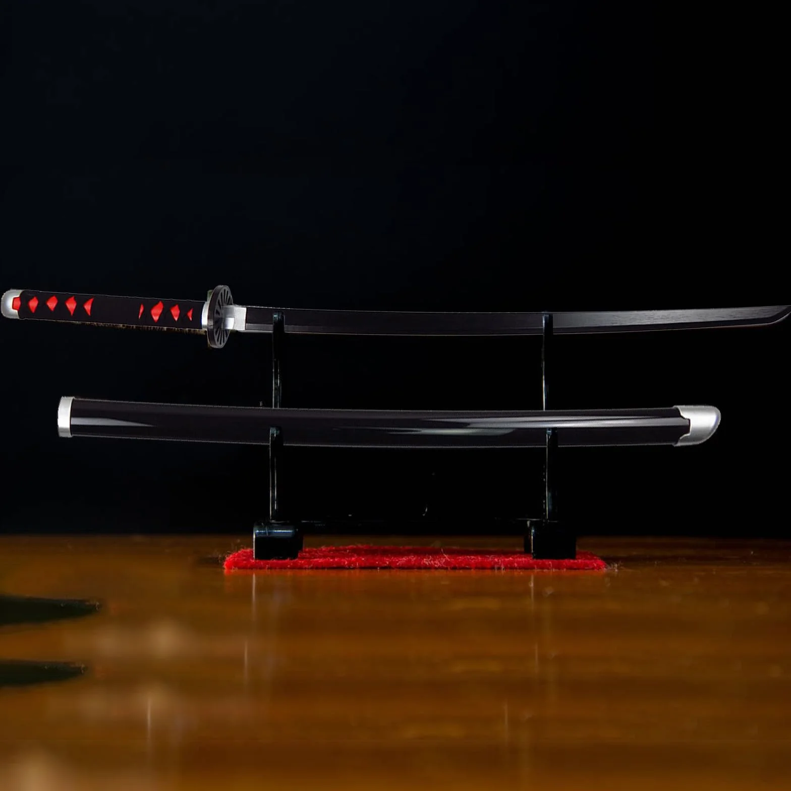 Épée Katana Demon Slayer Tanjirou Kamado Cosplay 104 cm Samouraï en bambou pour adulte fan