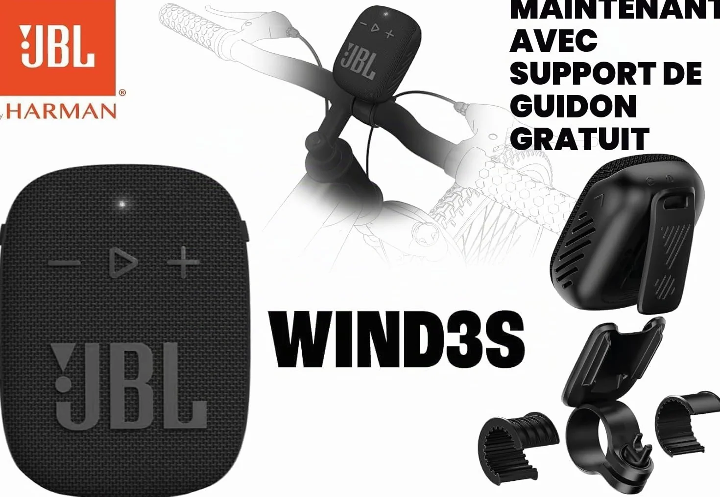 JBL Wind 3S Enceinte Bluetooth portable Black