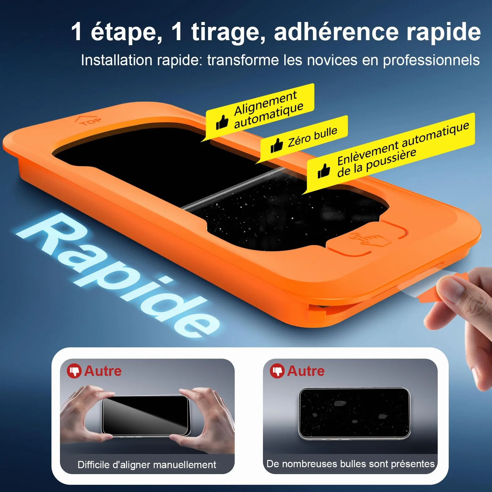 NEW'C Lot de 3 Verre Trempé pour iPhone 17 Pro 16 Pro (6,3 Pouces) Film Protection écran