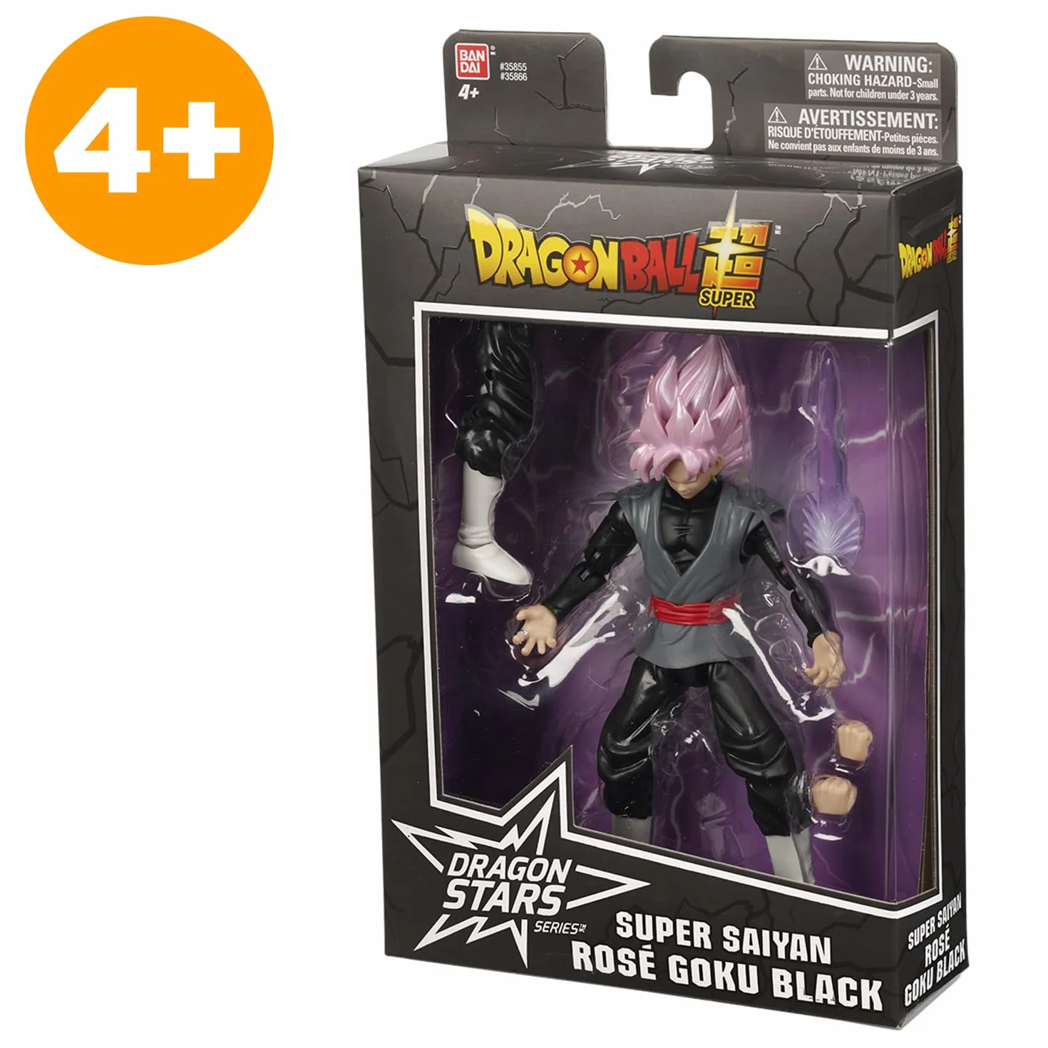 BANDAI Dragon Ball Super Figurine Super Saiyan Rosé Goku Black 17 cm Articulée Accessoires Licence Officielle Jouet Enfant 4 Ans+