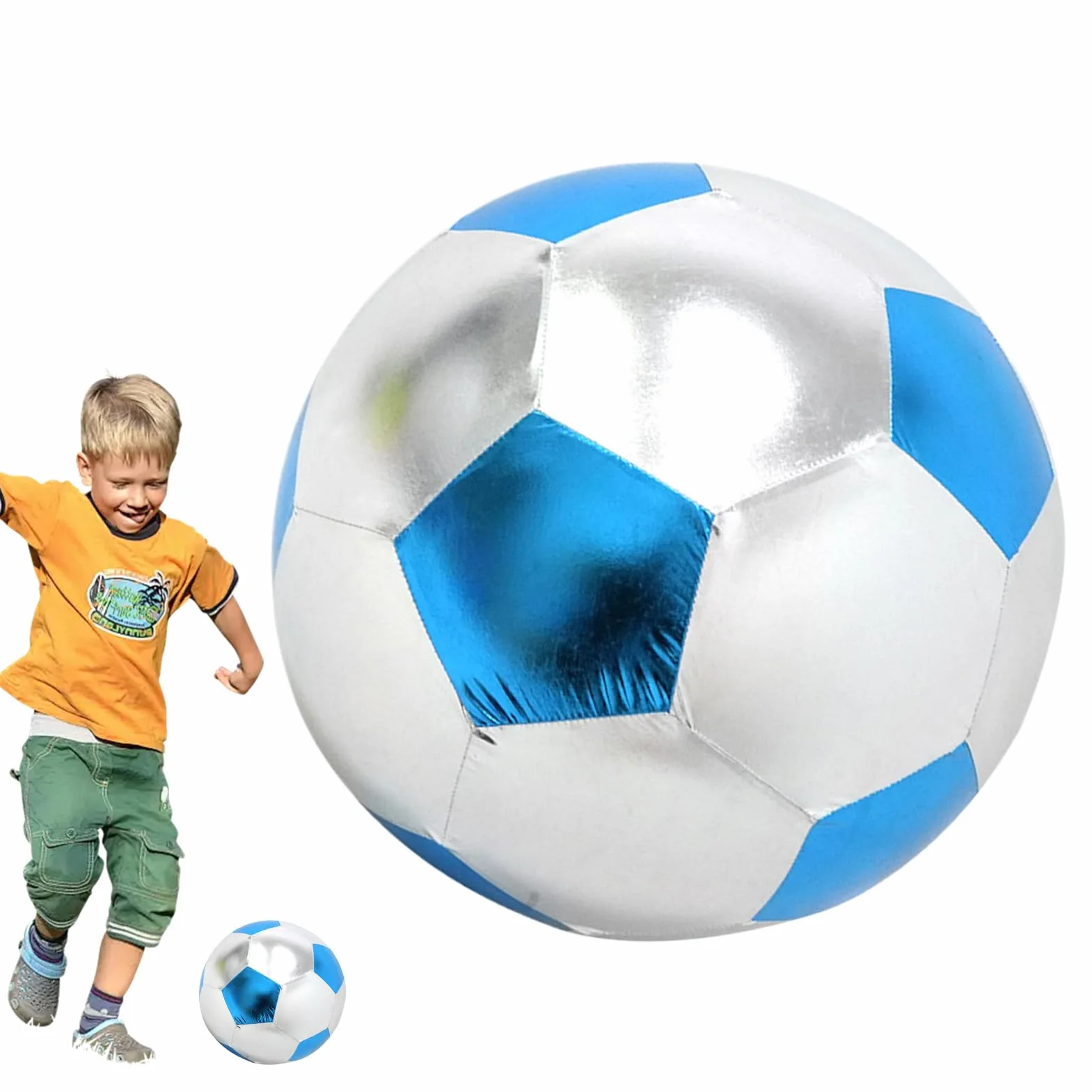 Ballon de Football en Salle Doux Tissu Gonflable Souple Étanche