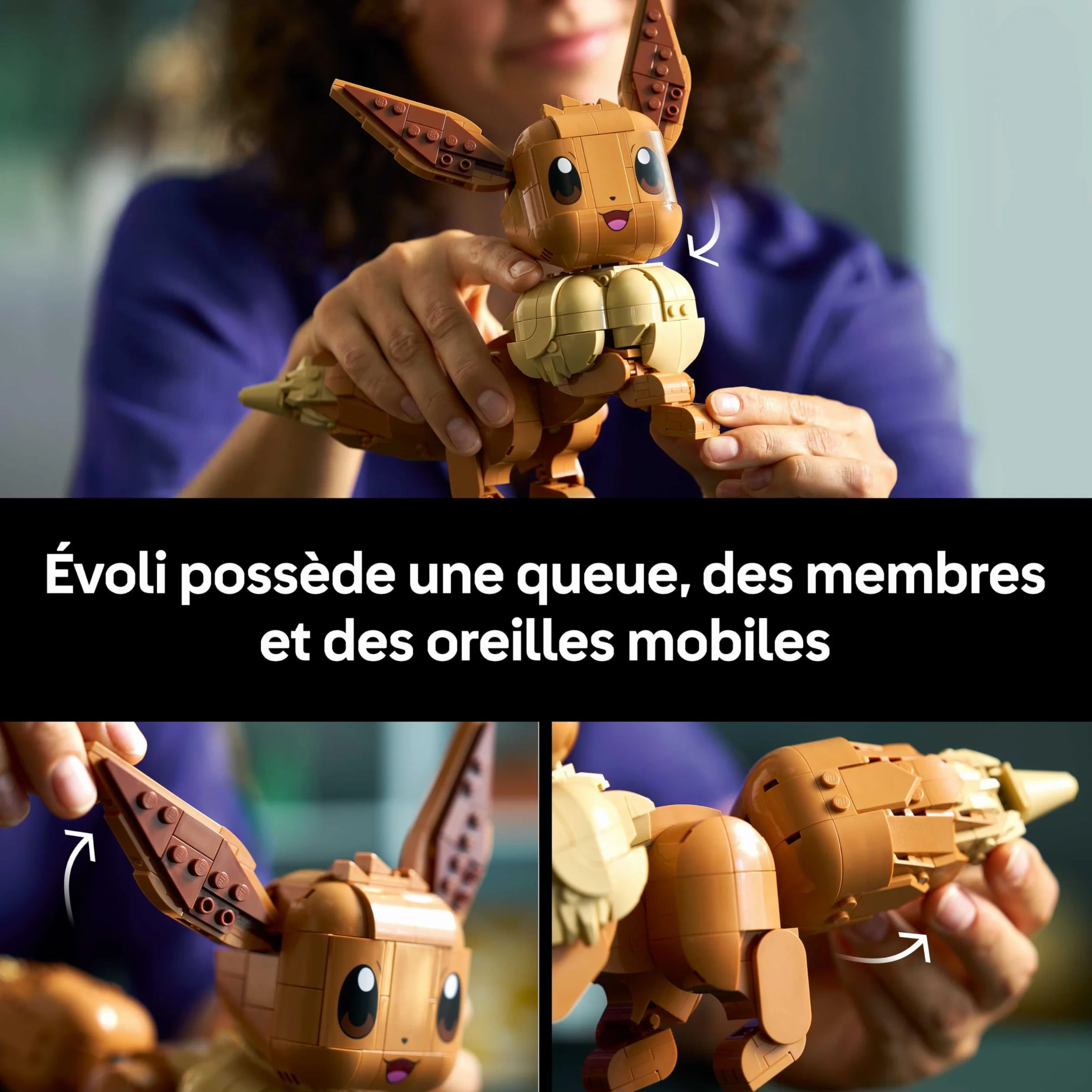 LEGO Pokémon Évoli Figurine Set de Construction pour Adulte Maquette Anime 72151