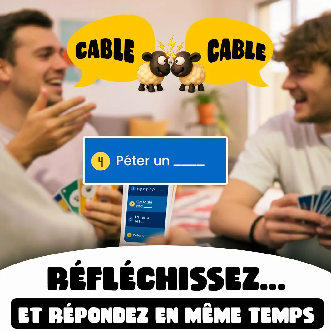 ATM Gaming Mouton Mouton Jeu de Société Famille et Amis - Complétez les Mêmes Réponses - Jeu d'Ambiance Drôle et Rapide - 3 à 9 Joueurs - Dès 12 Ans