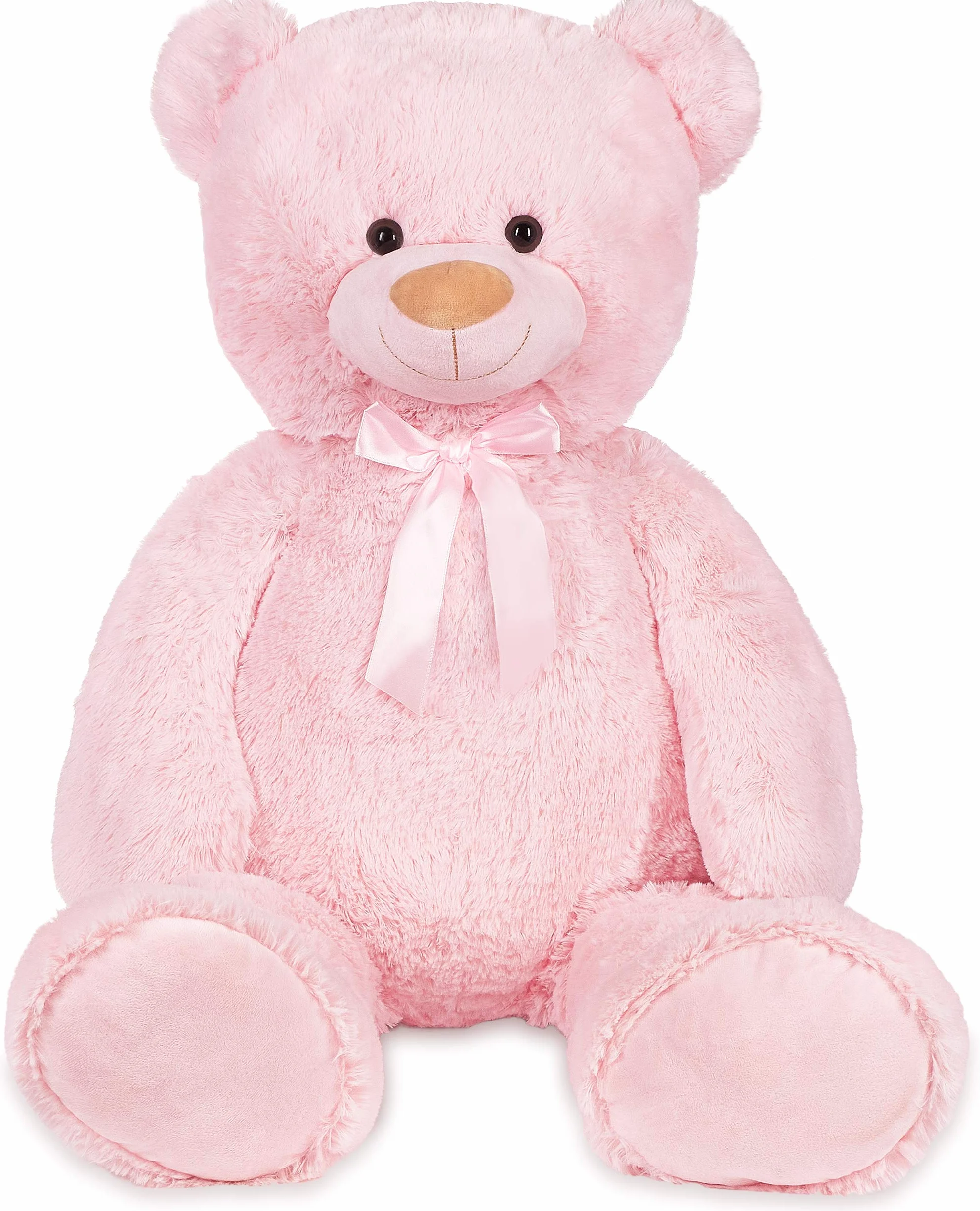 BRUBAKER Peluche géante XXL 100 cm Rose Ours Nounours
