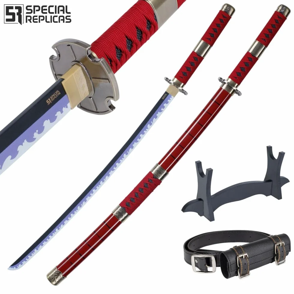 Katana en Bois 105 cm - Épée Bambou Sabre Japonais Décoratif - Anime Samurai Cosplay Décoration