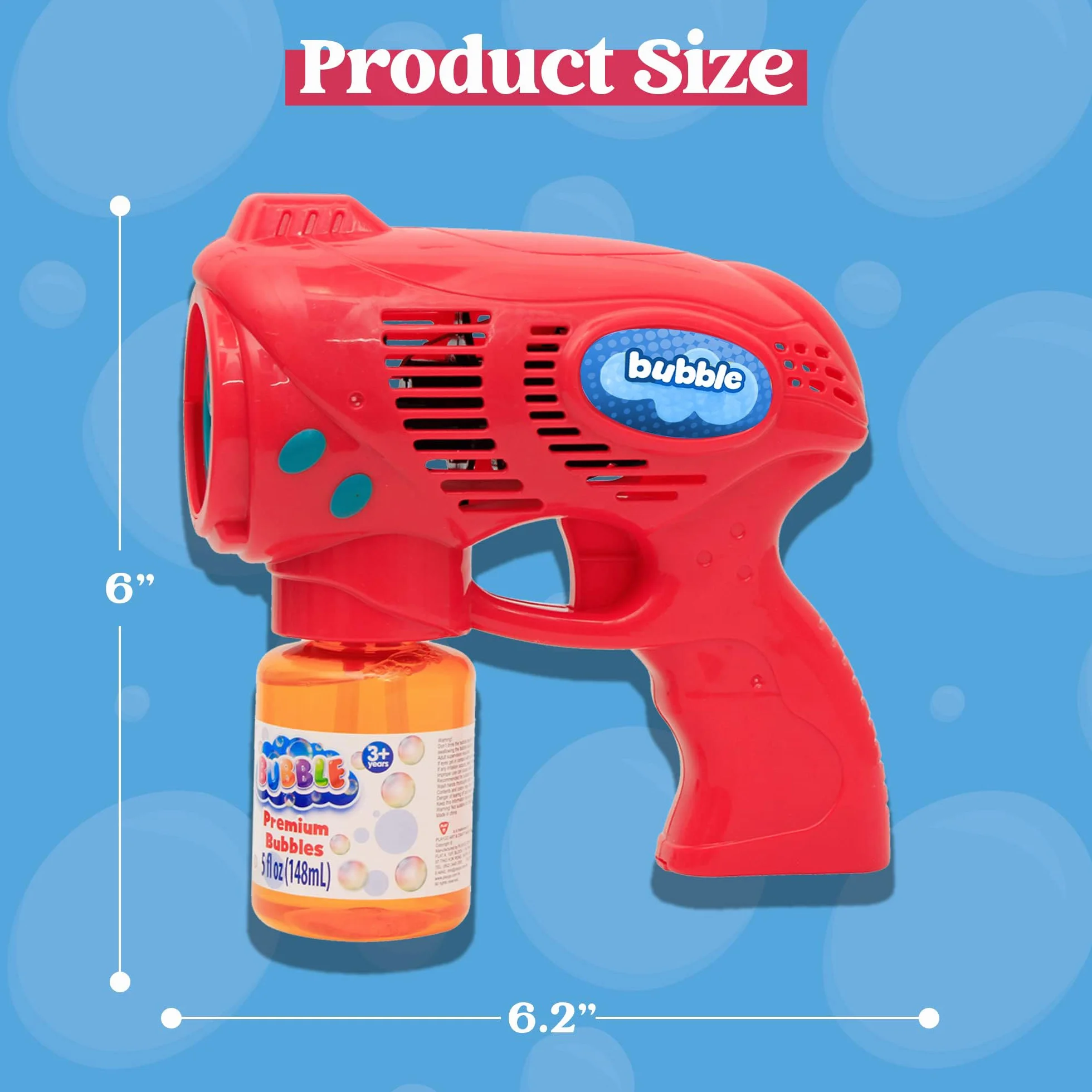 JOYIN 2 Pistolets à Bulles avec 2 Recharges 296ml, Machine à Bulles pour Enfants, Cadeau d'Anniversaire