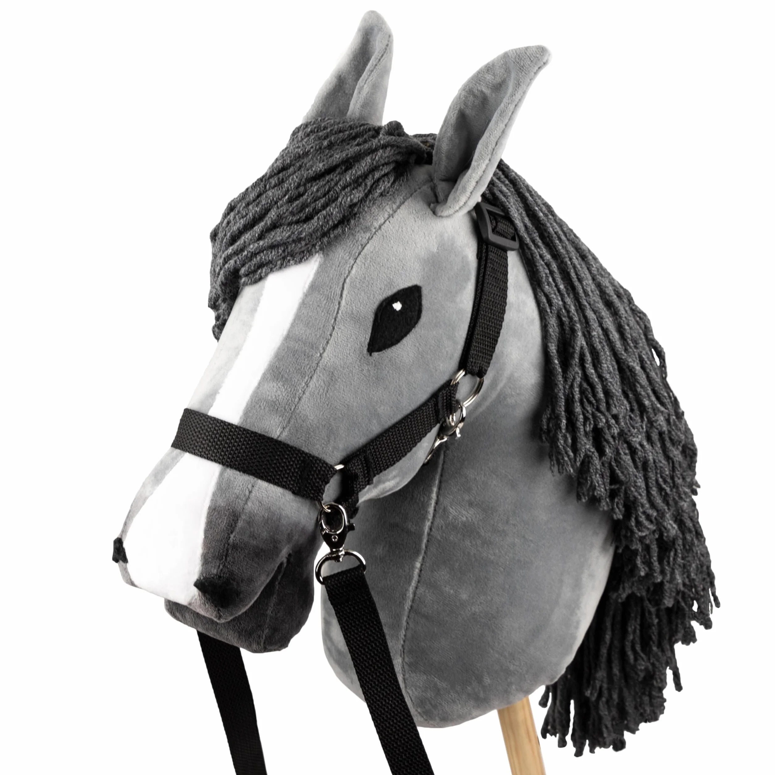 SKIPPI Hobby Horse Gris A3 Licol et Rênes Inclus Cheval Bâton à Chevaucher Réaliste