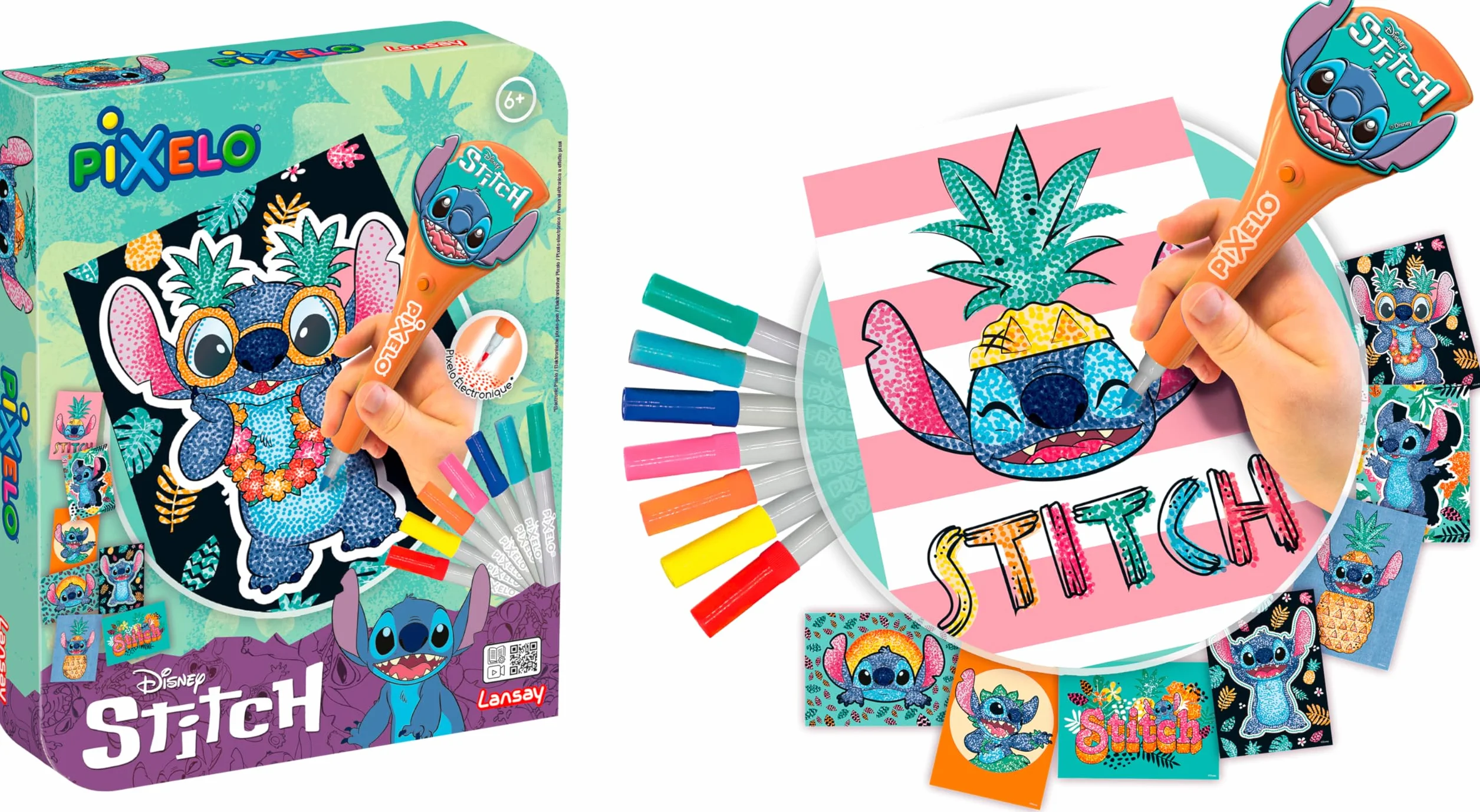 Lansay PIXELO Coffret Disney STITCH Crée Dessins Colorés Activité Créative Enfants 6 ans